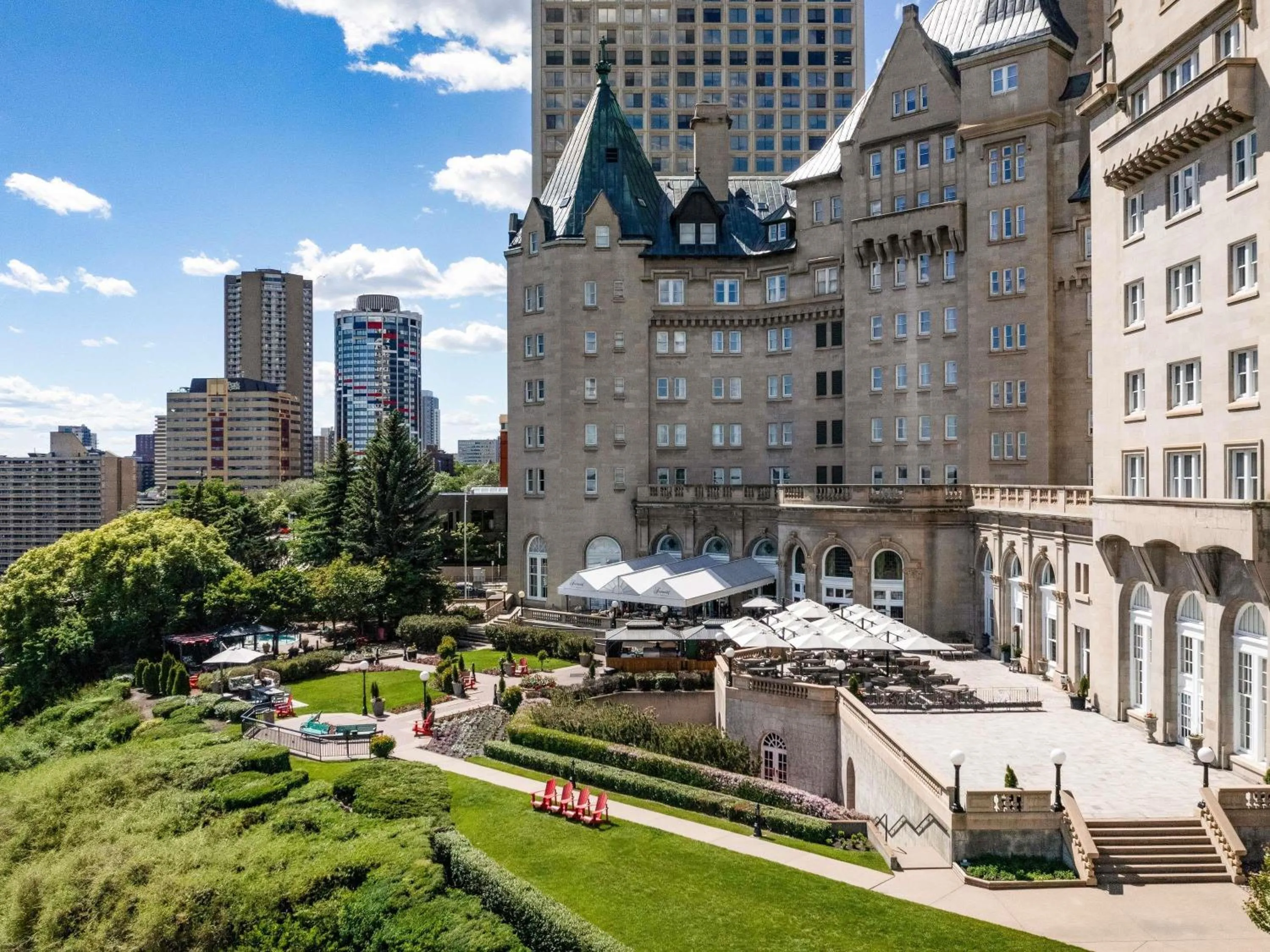 Property building in Fairmont Hotel Macdonald