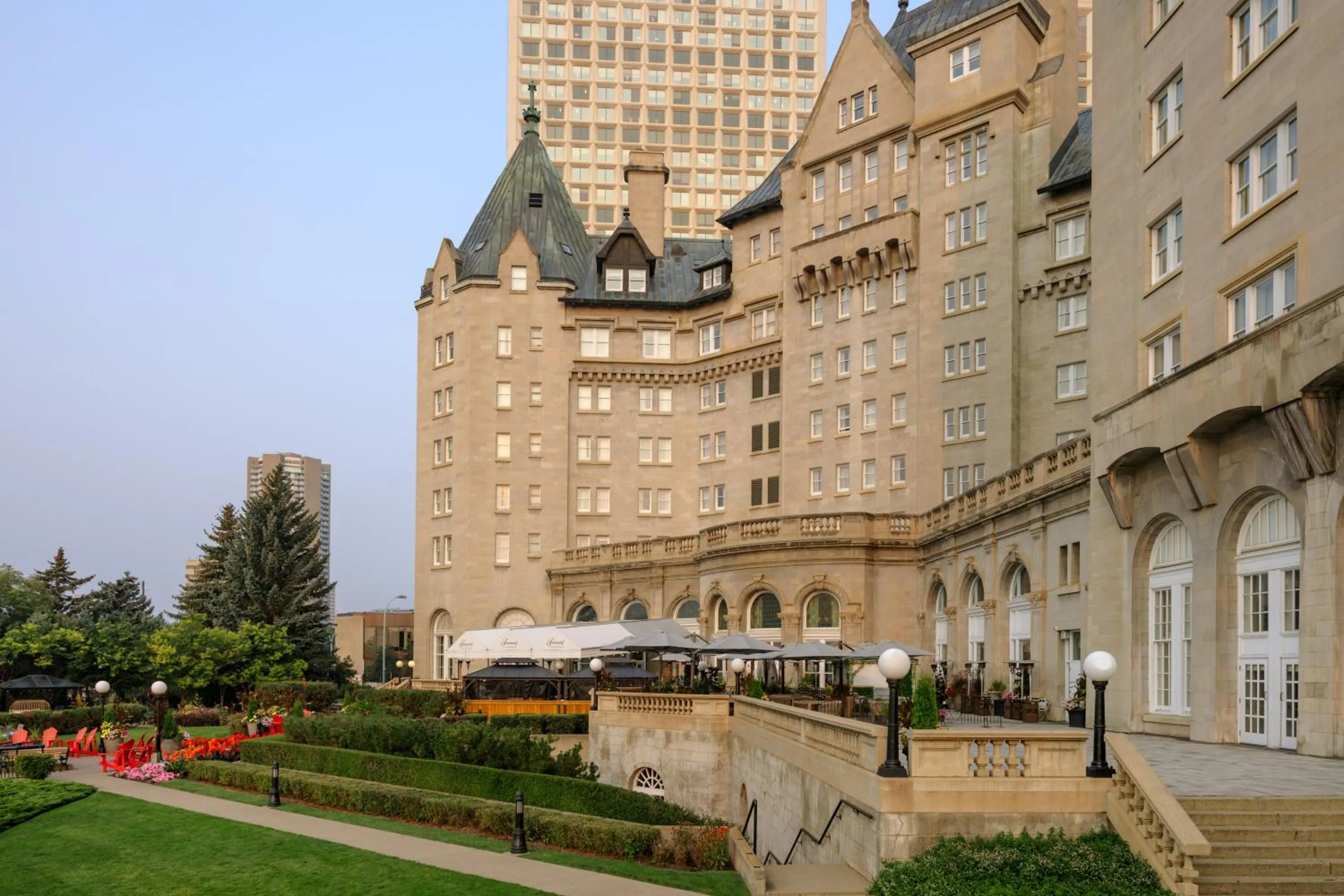 Property building in Fairmont Hotel Macdonald