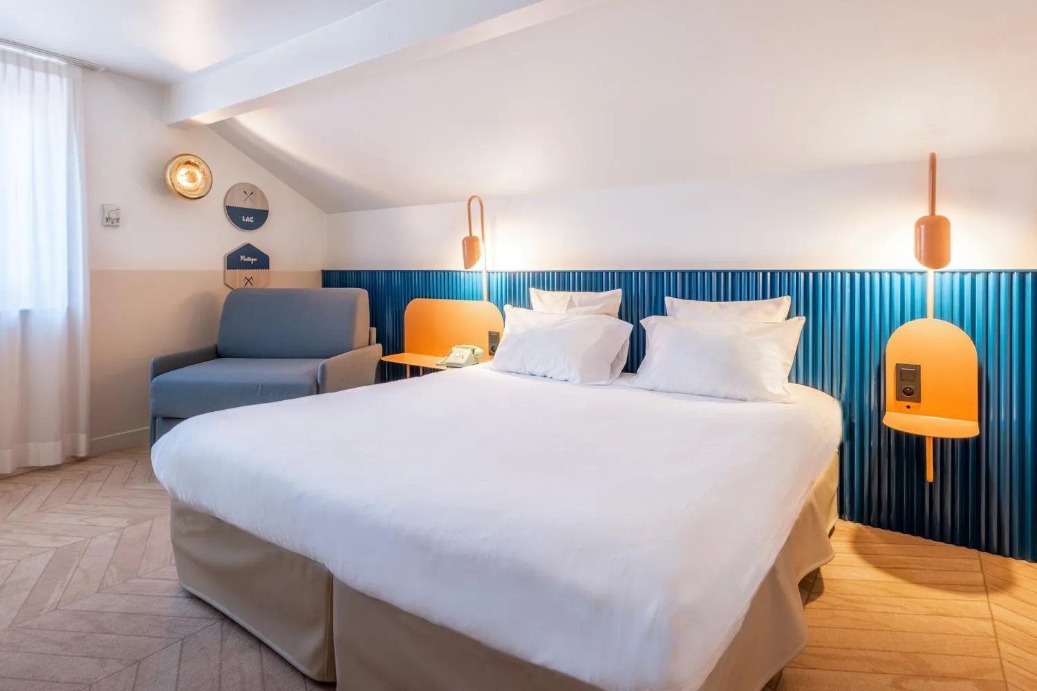 Bed in Hôtel du Palais de l'Isle