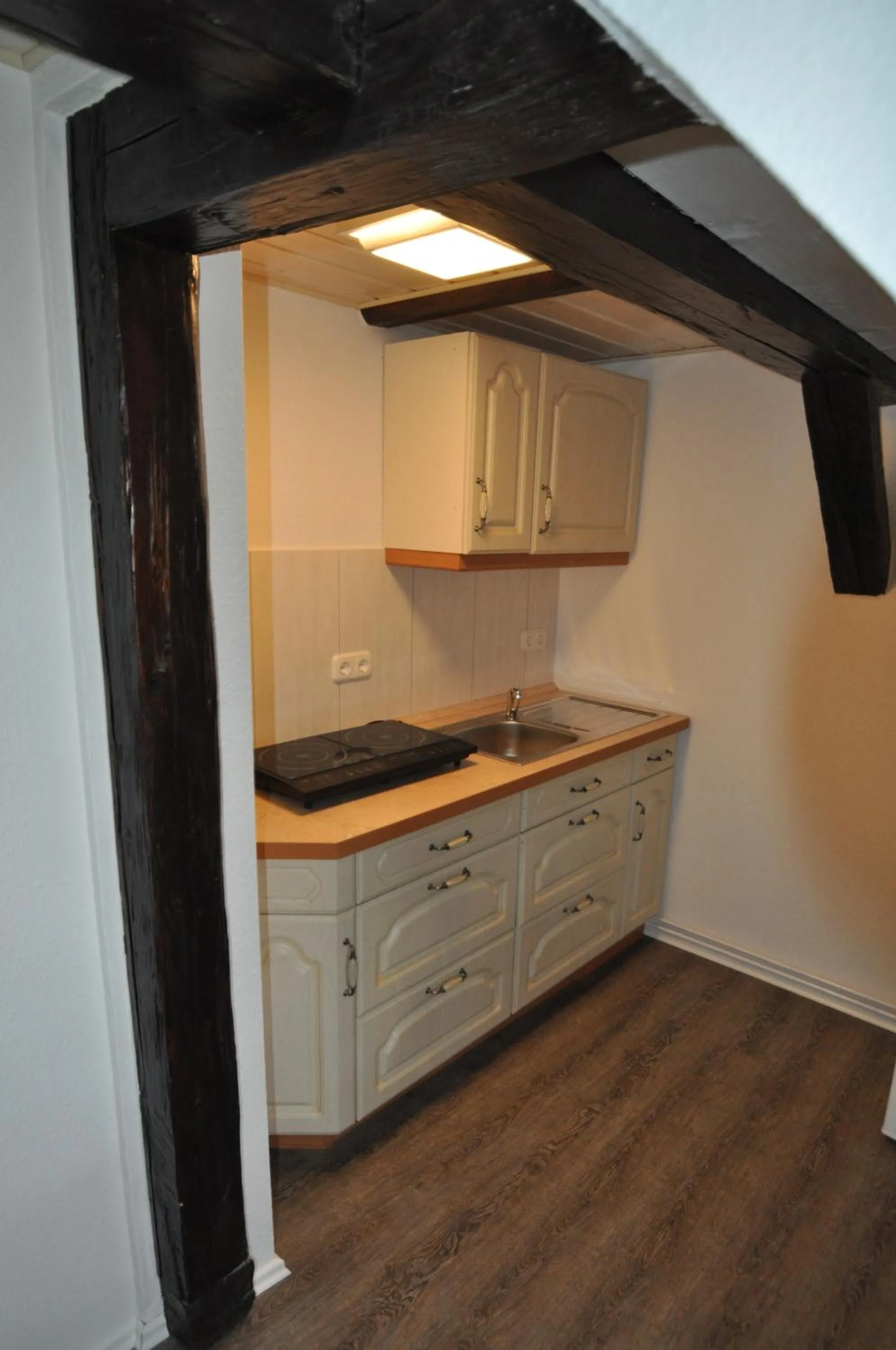 Kitchen or kitchenette in Gasthaus und Ferienwohnungen "Zum Büchsenmacher"