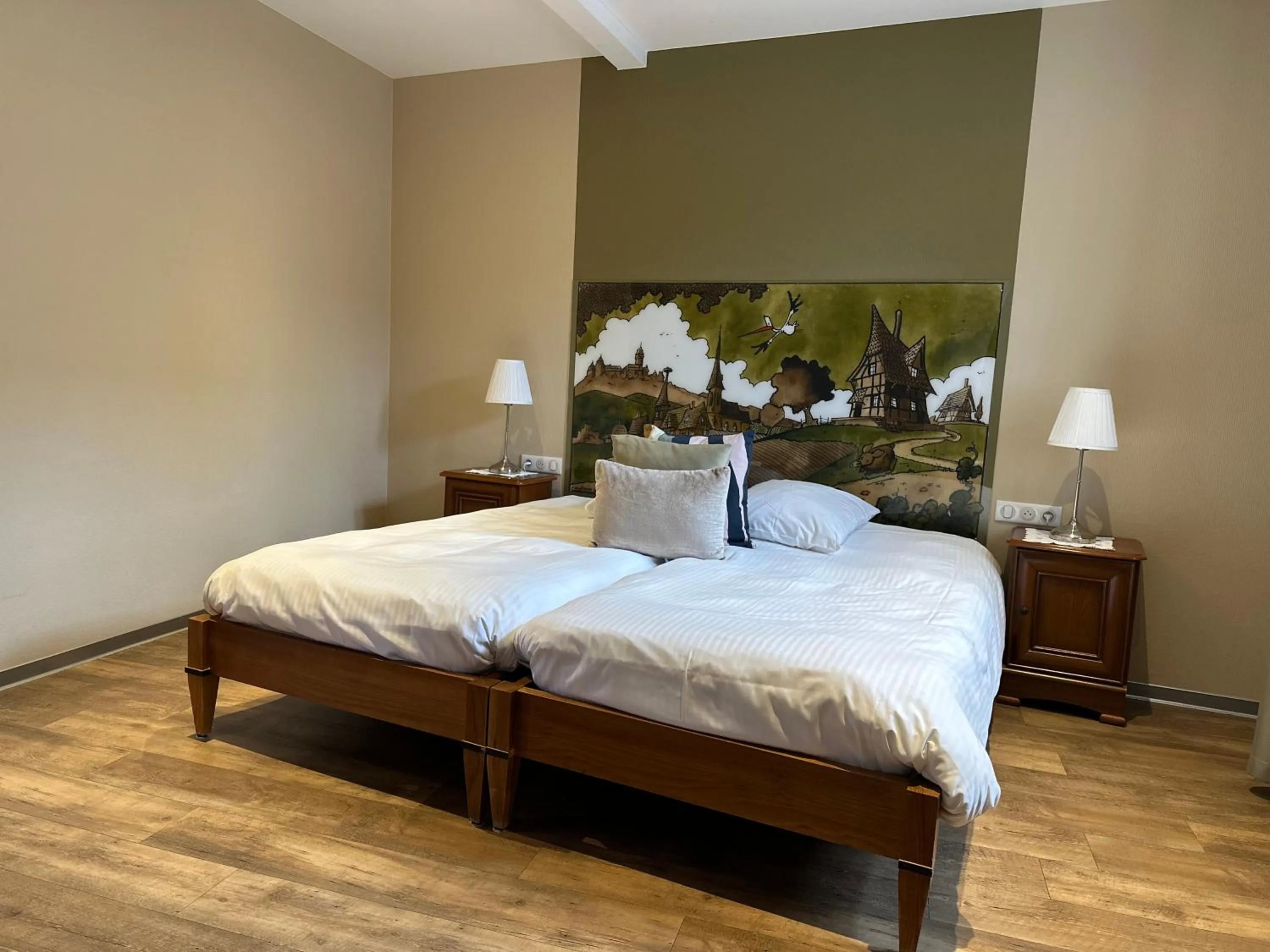 Bed in Auberge Le Meisenberg