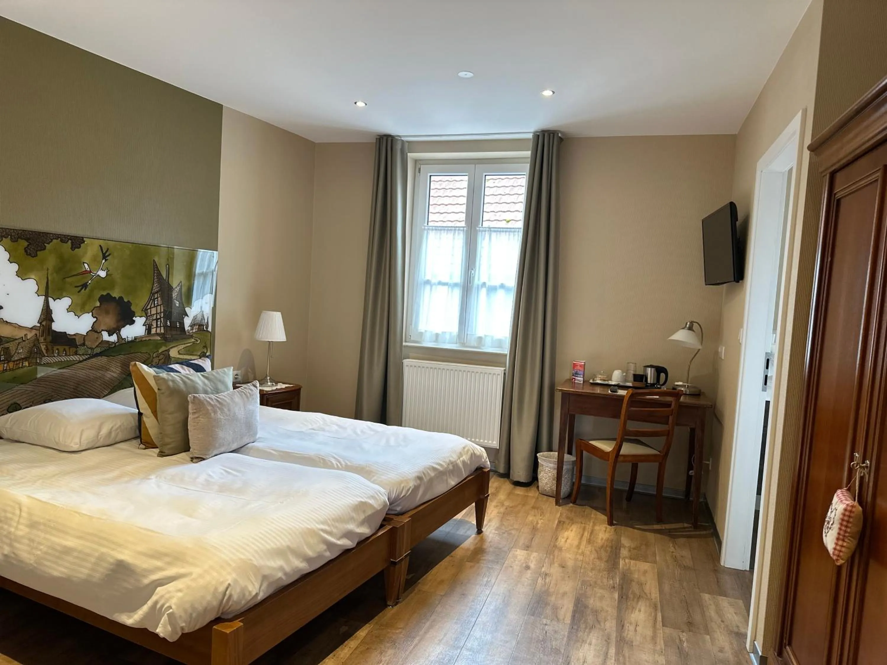 Bed in Auberge Le Meisenberg