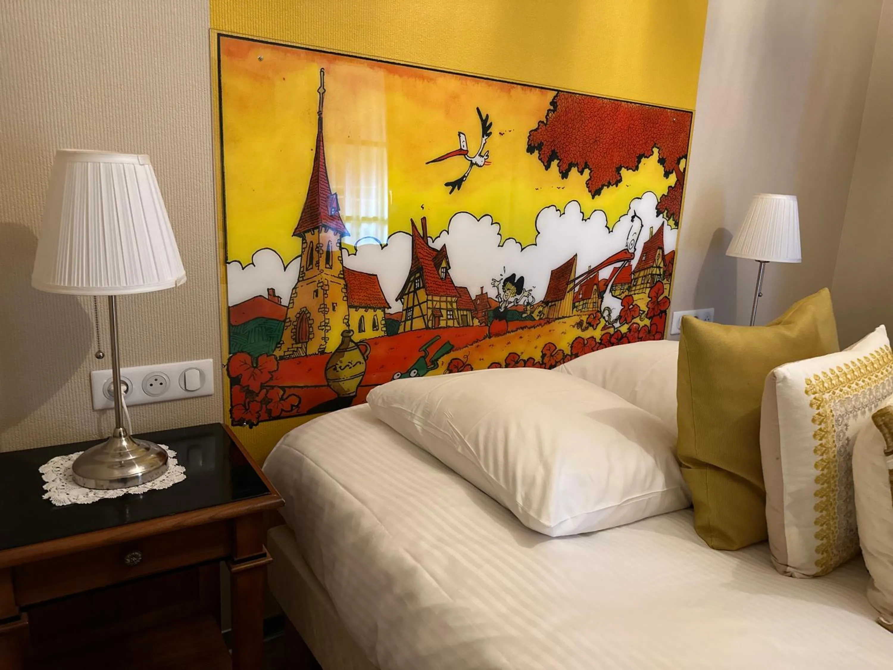 Bed in Auberge Le Meisenberg