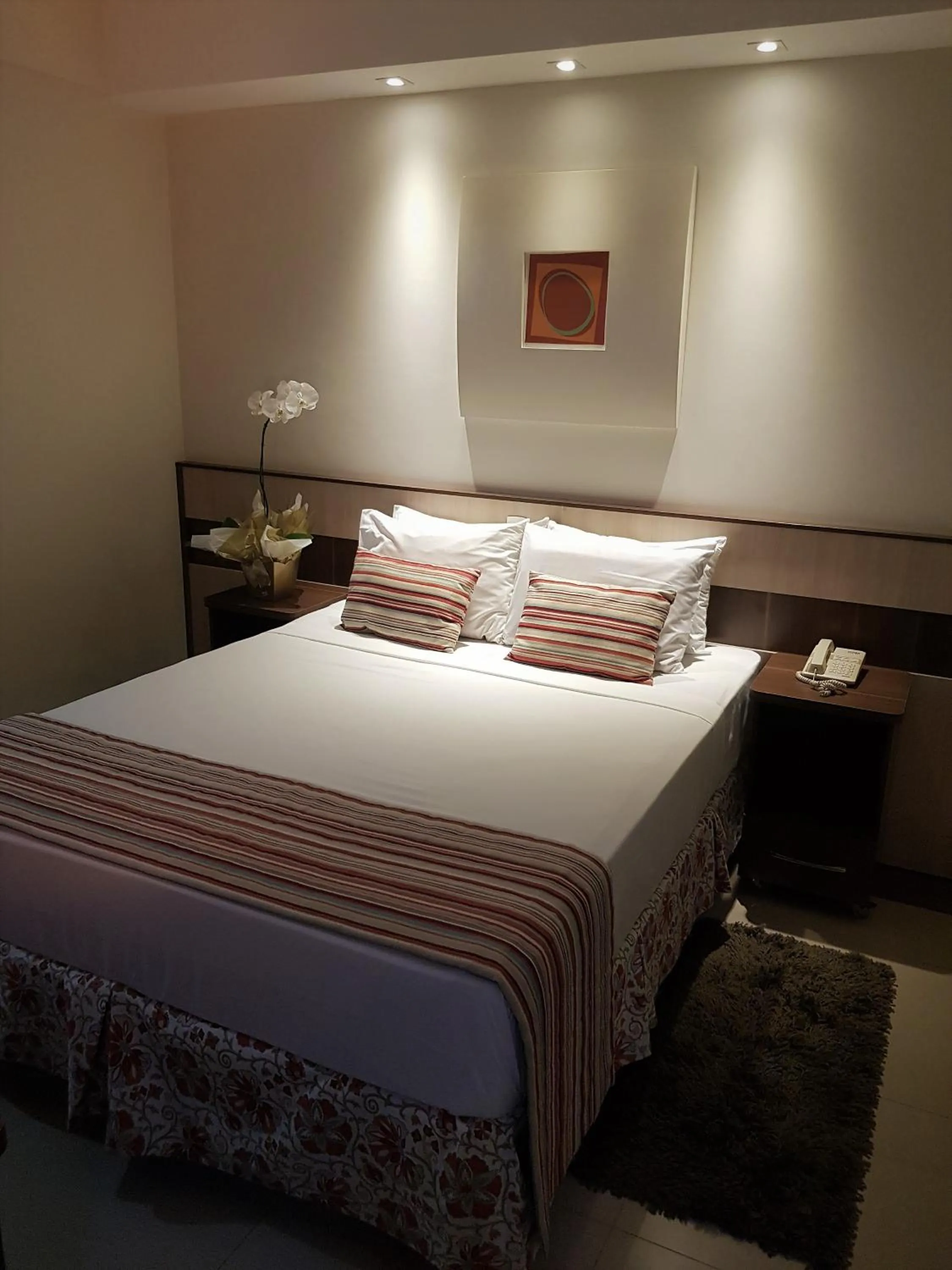 Bed in Hotel Cristal Rio Claro