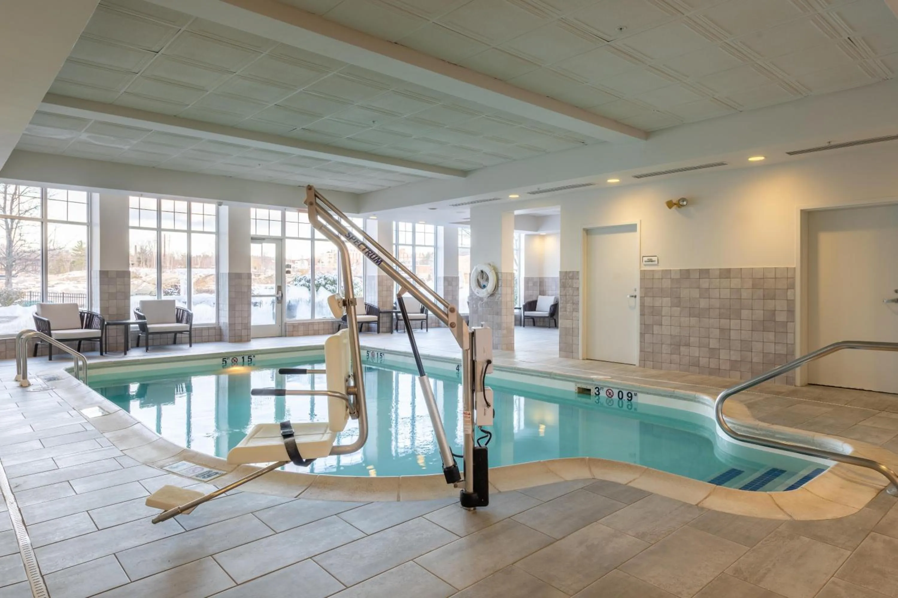 Pool view in Hilton Garden Inn Auburn Riverwatch