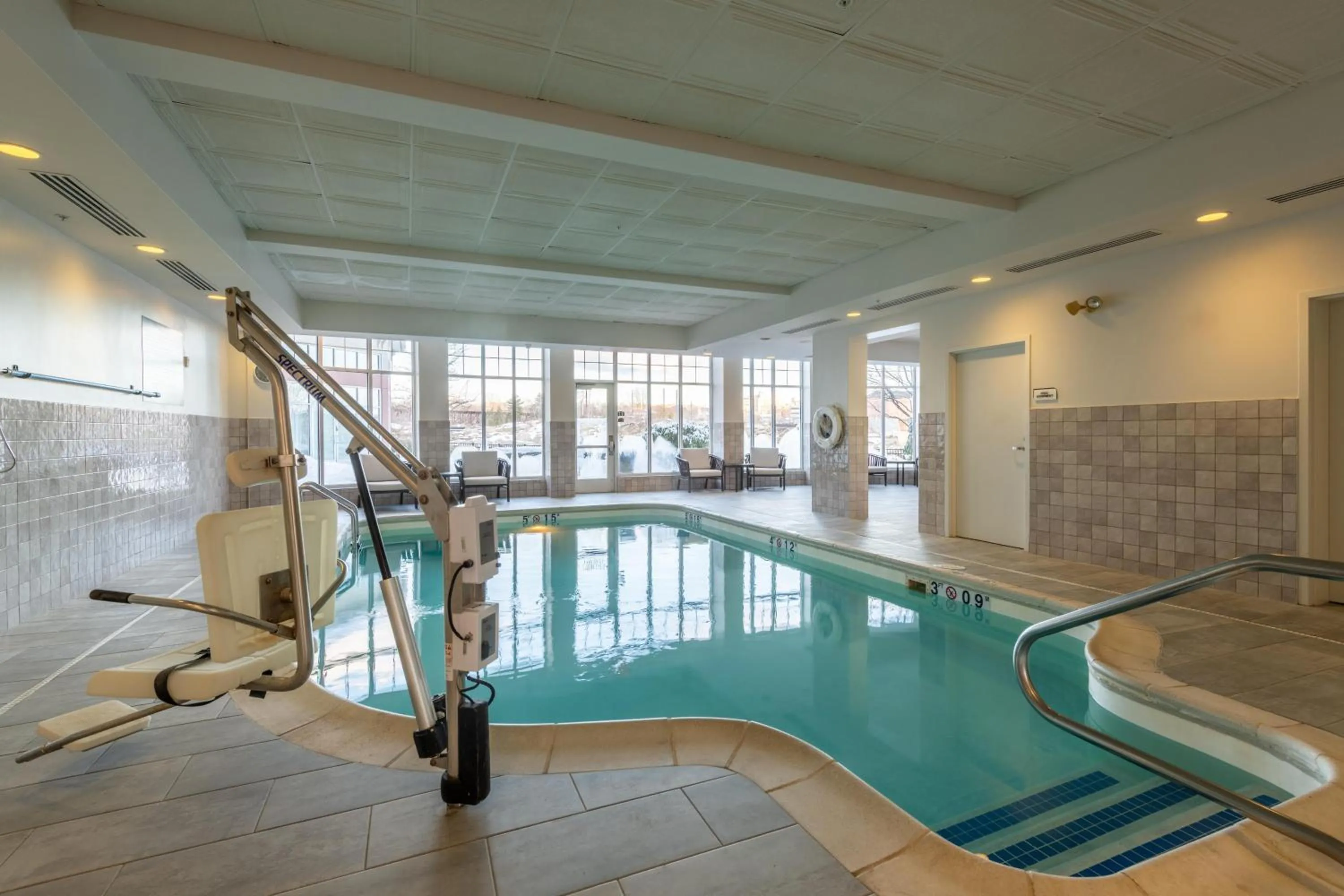 Pool view in Hilton Garden Inn Auburn Riverwatch