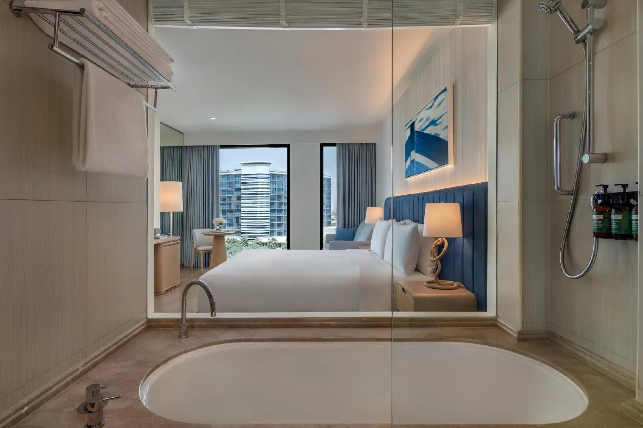 Photo of the whole room, Bed in Crowne Plaza Yas Island by IHG