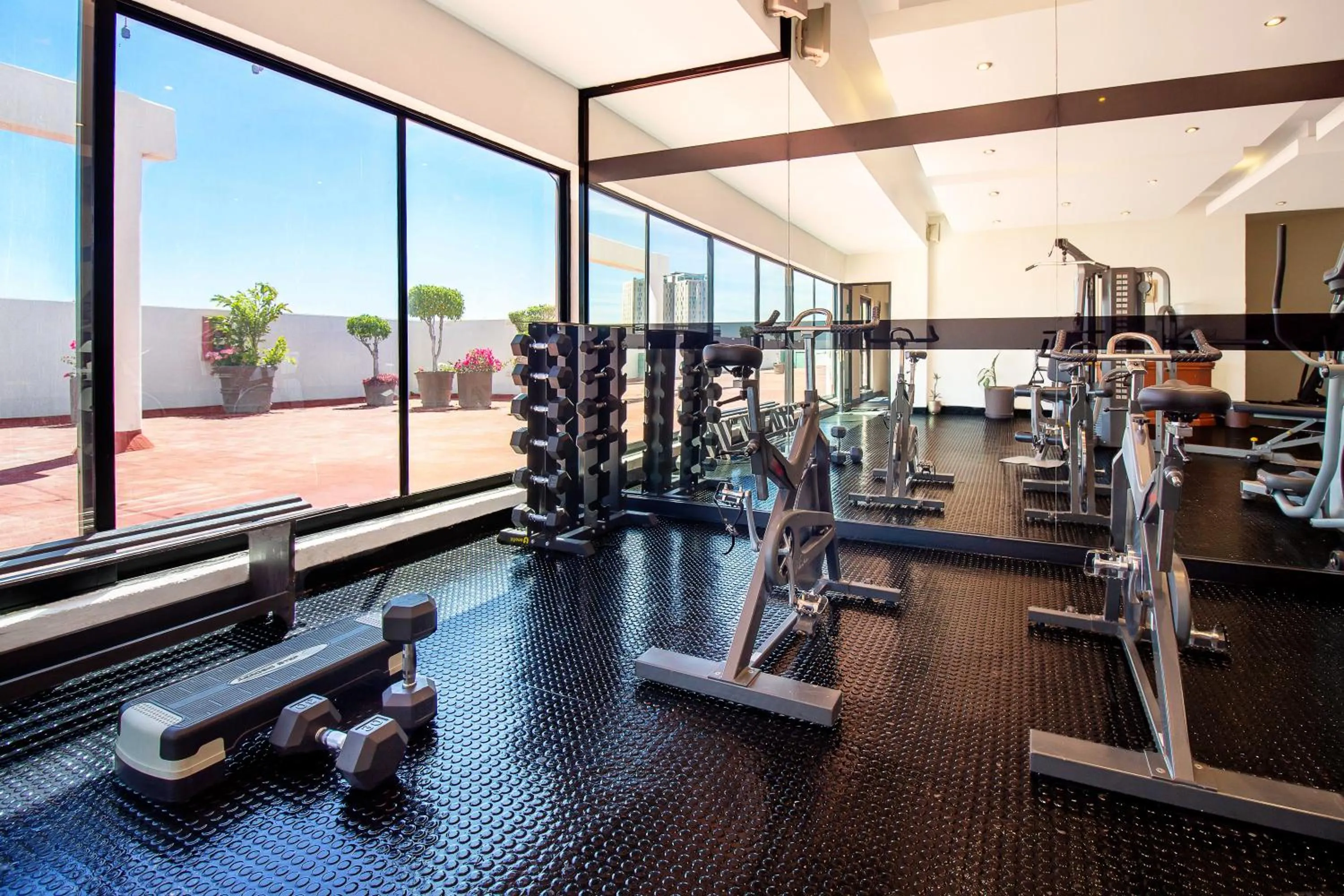 Fitness centre/facilities in Hotel Guadalajara Plaza Expo