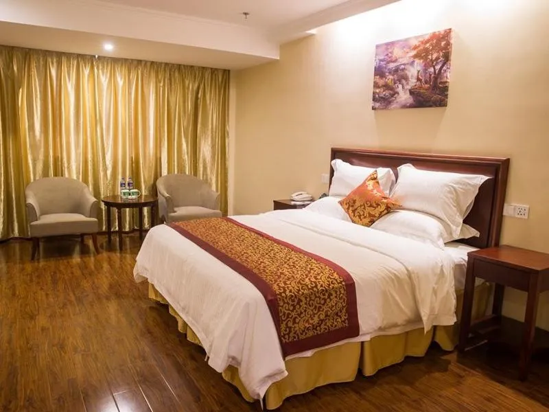 Bed in GreenTree Inn Jiangsu Suzhou Changshu Fuchunjiang International Qipeicheng Road Express Hotel