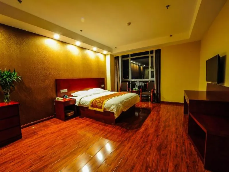 Bed in GreenTree Inn Shandong Zaozhuang Tengzhou East Xueyuan Road Guiheyuan Business Hotel