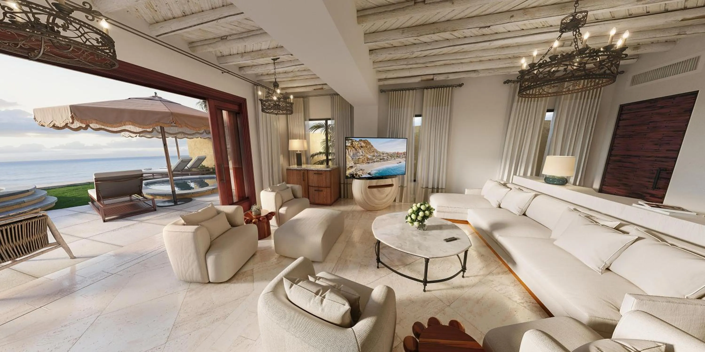 Living room in Waldorf Astoria Los Cabos Pedregal