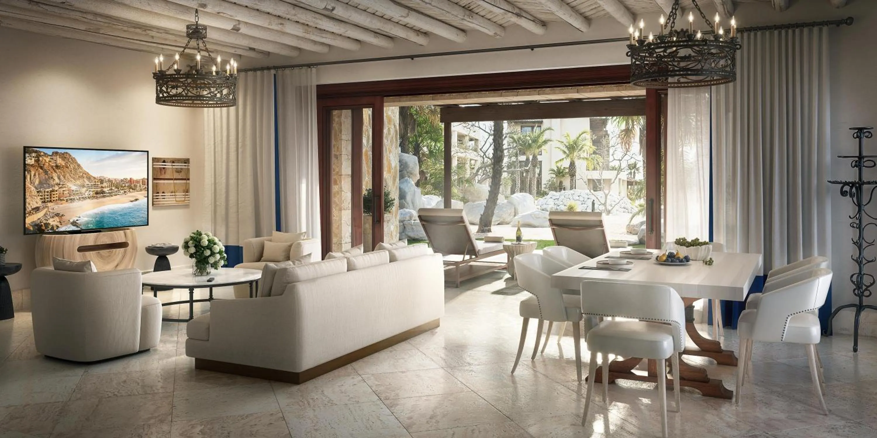 Living room in Waldorf Astoria Los Cabos Pedregal
