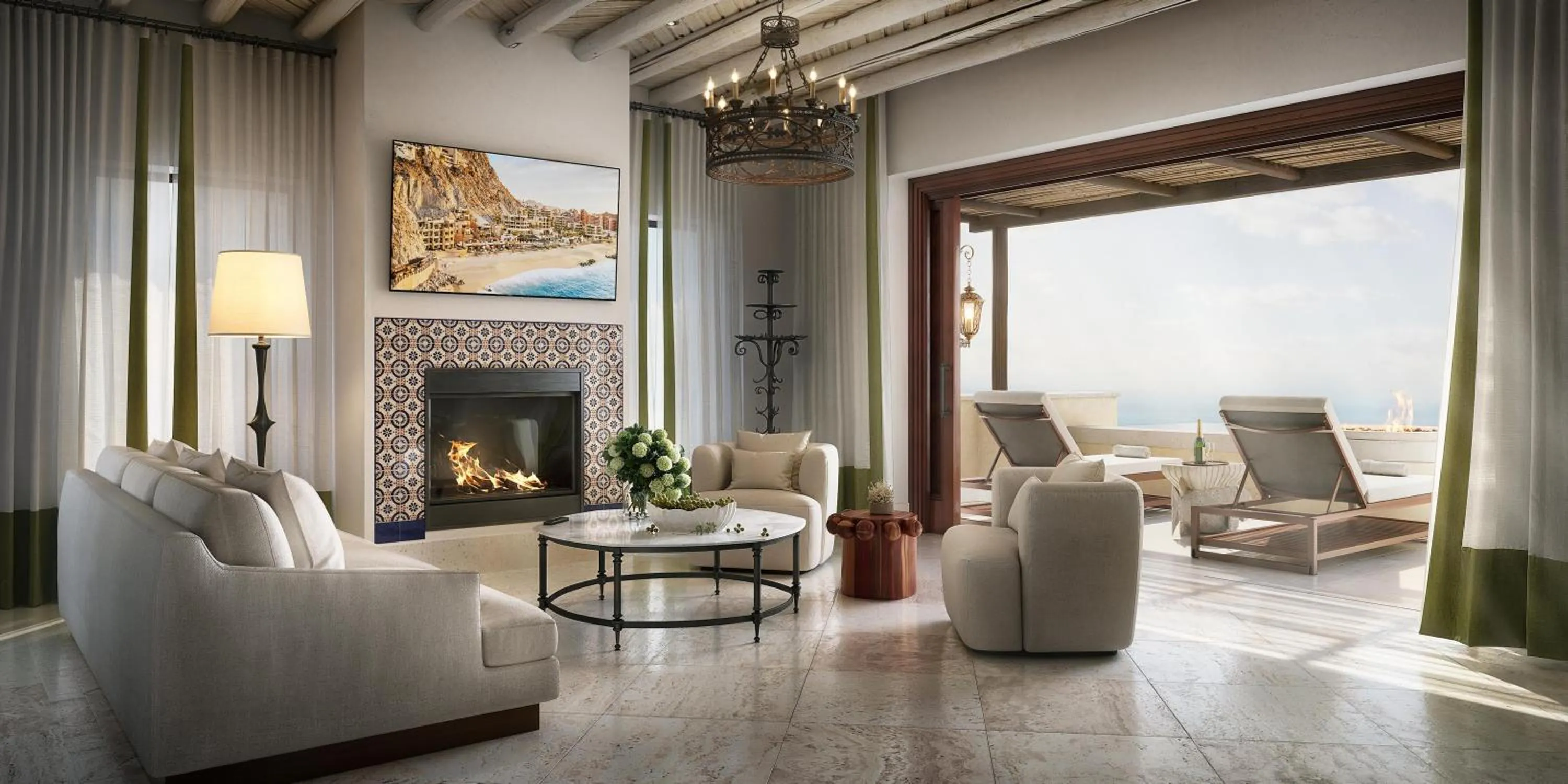Living room in Waldorf Astoria Los Cabos Pedregal