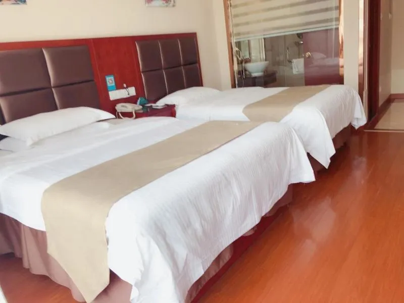 Bed in GreenTree Inn Anhui Maanshan West Hunan Road Jinying Express Hotel