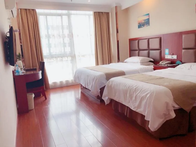 Bed in GreenTree Inn Anhui Maanshan West Hunan Road Jinying Express Hotel