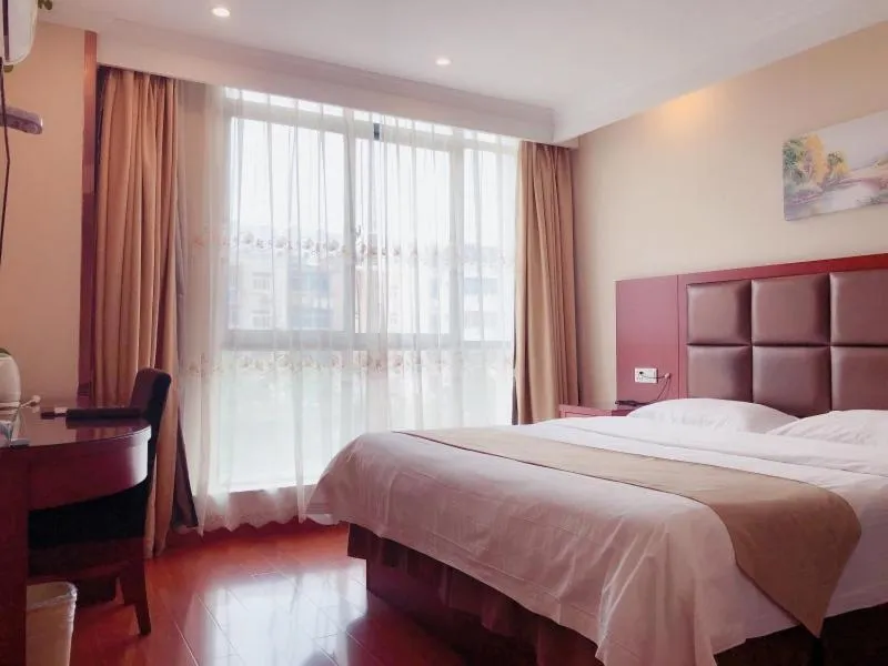 Bed in GreenTree Inn Anhui Maanshan West Hunan Road Jinying Express Hotel