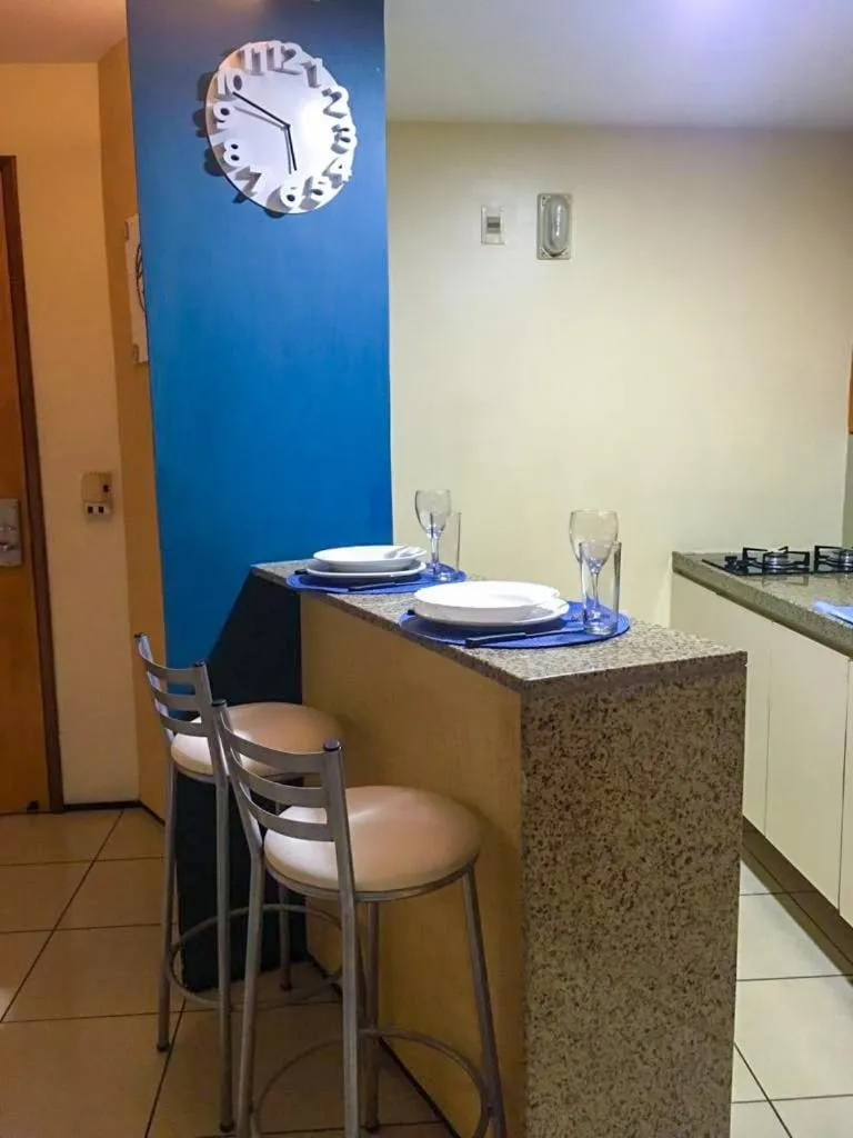 Kitchen or kitchenette in Apartamento Em Andar Alto com Vista Mar Meireles