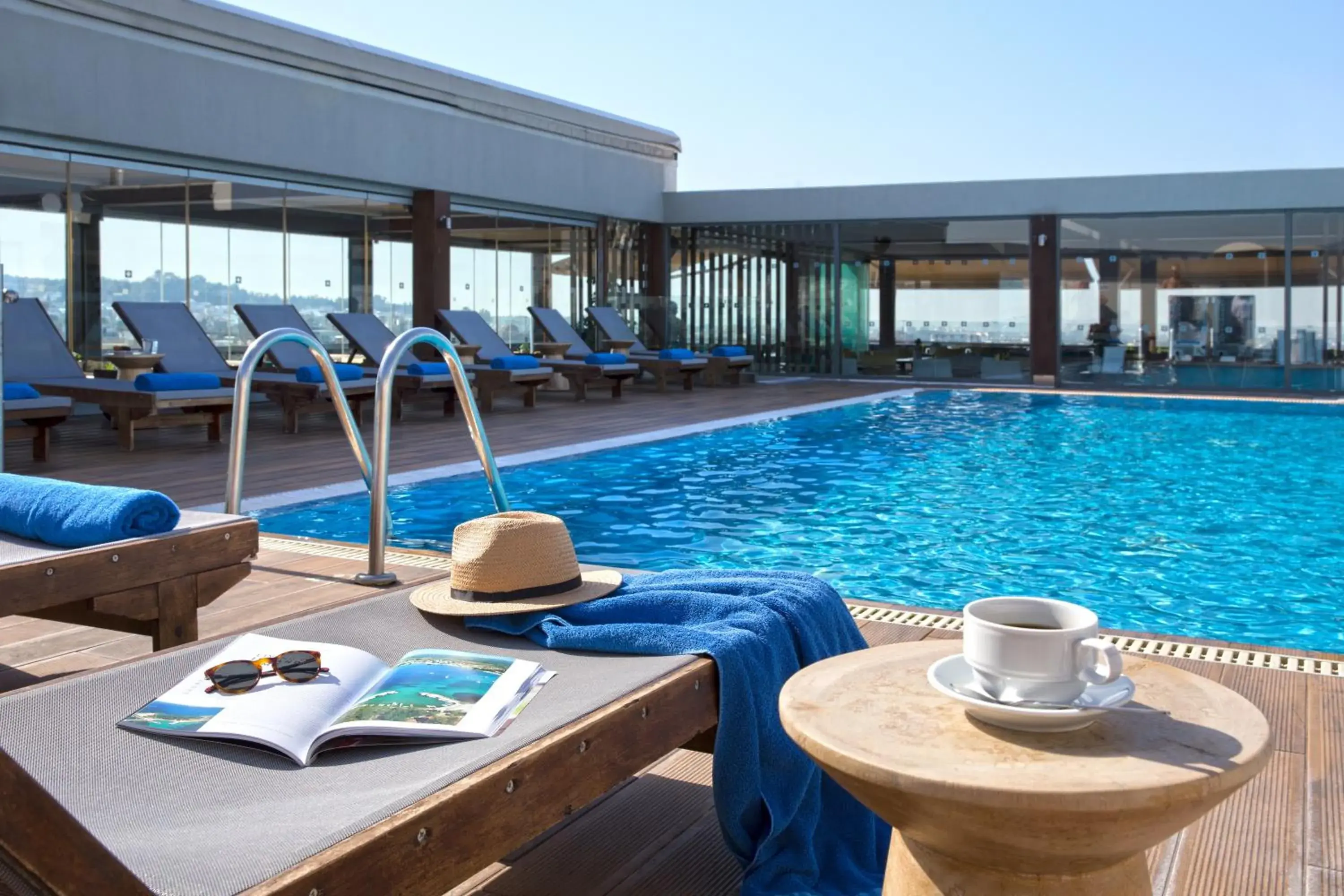 Pool view in Zeus Wyndham Grand Athens Pool view in Zeus Wyndham Grand Athens