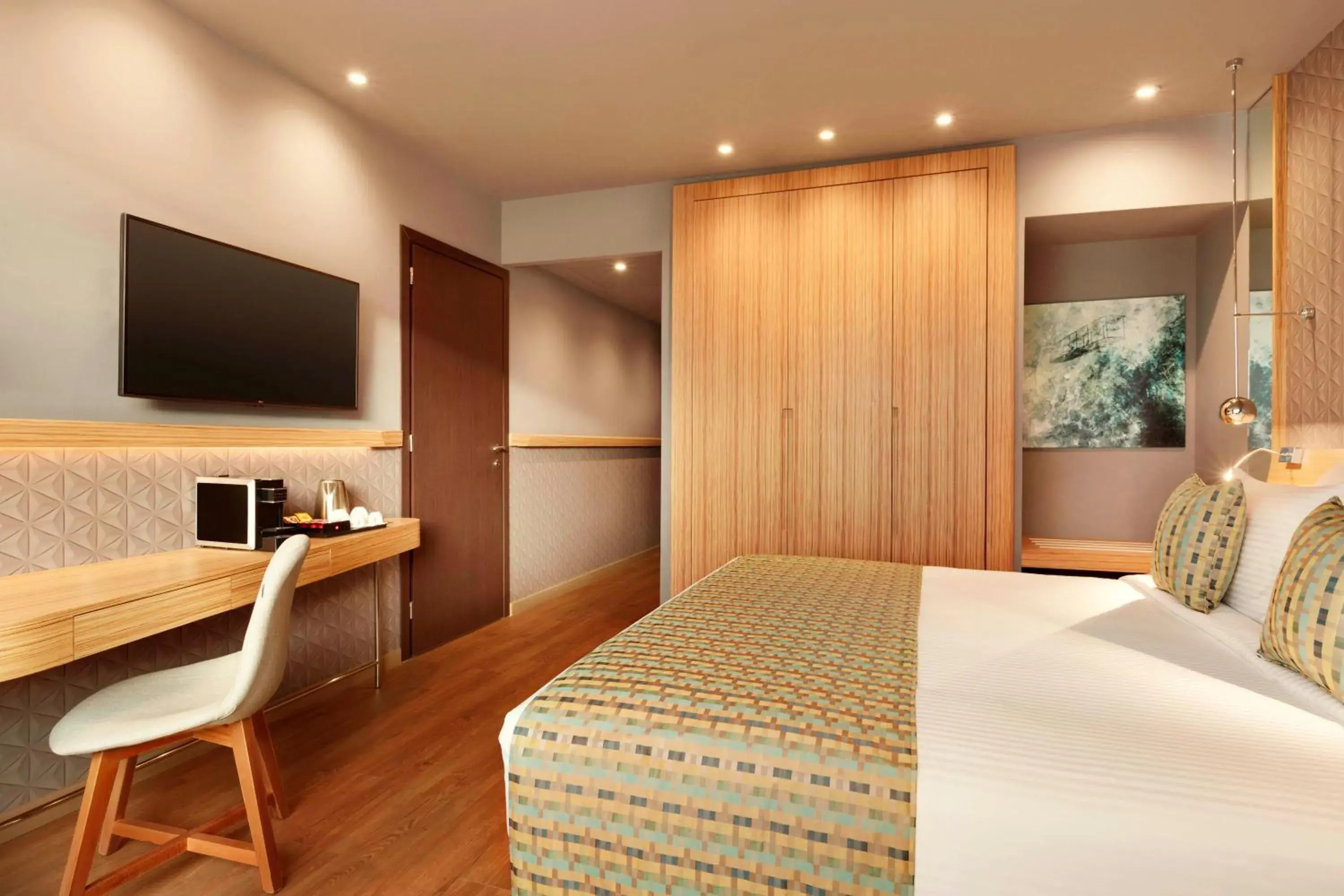 Bed in Zeus Wyndham Grand Athens Bed in Zeus Wyndham Grand Athens