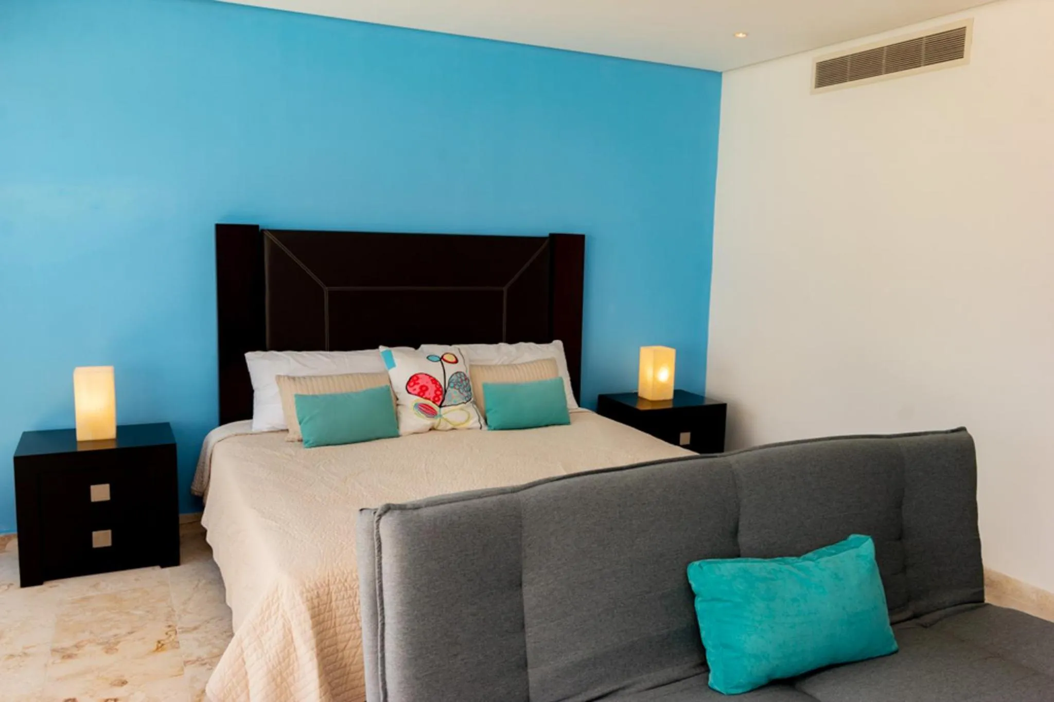 Bedroom, Bed in The Elements Oceanfront & Beachside Condo Hotel