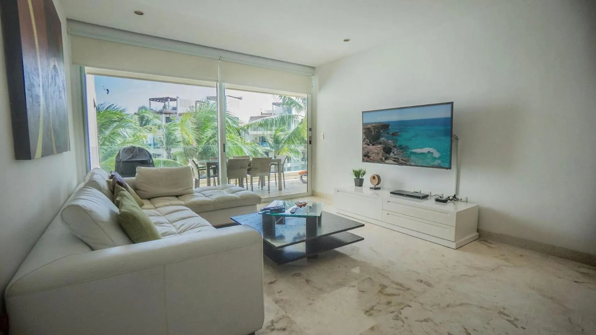 Living room in The Elements Oceanfront & Beachside Condo Hotel