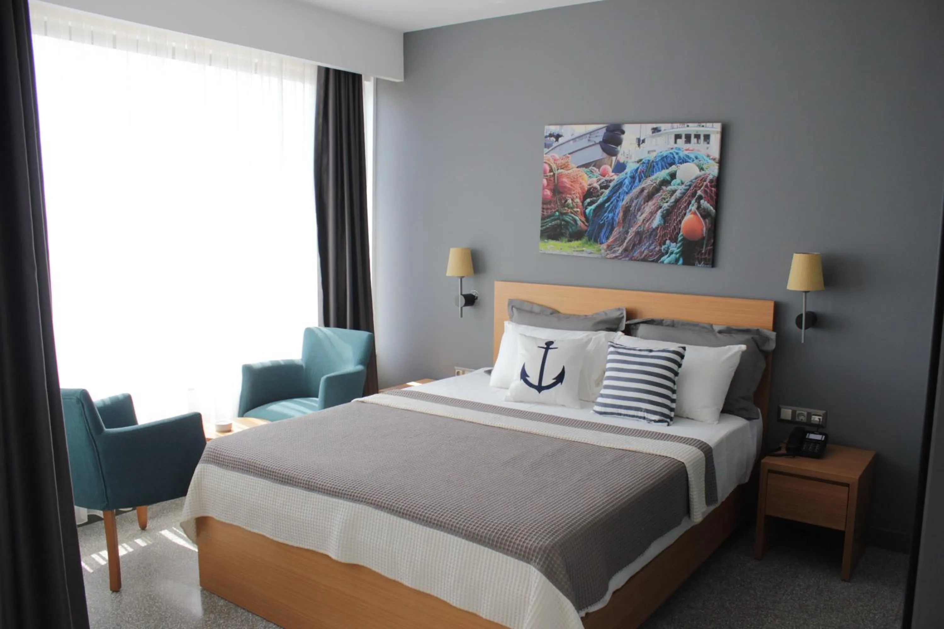 Decorative detail, Bed in Port Marina Hotel