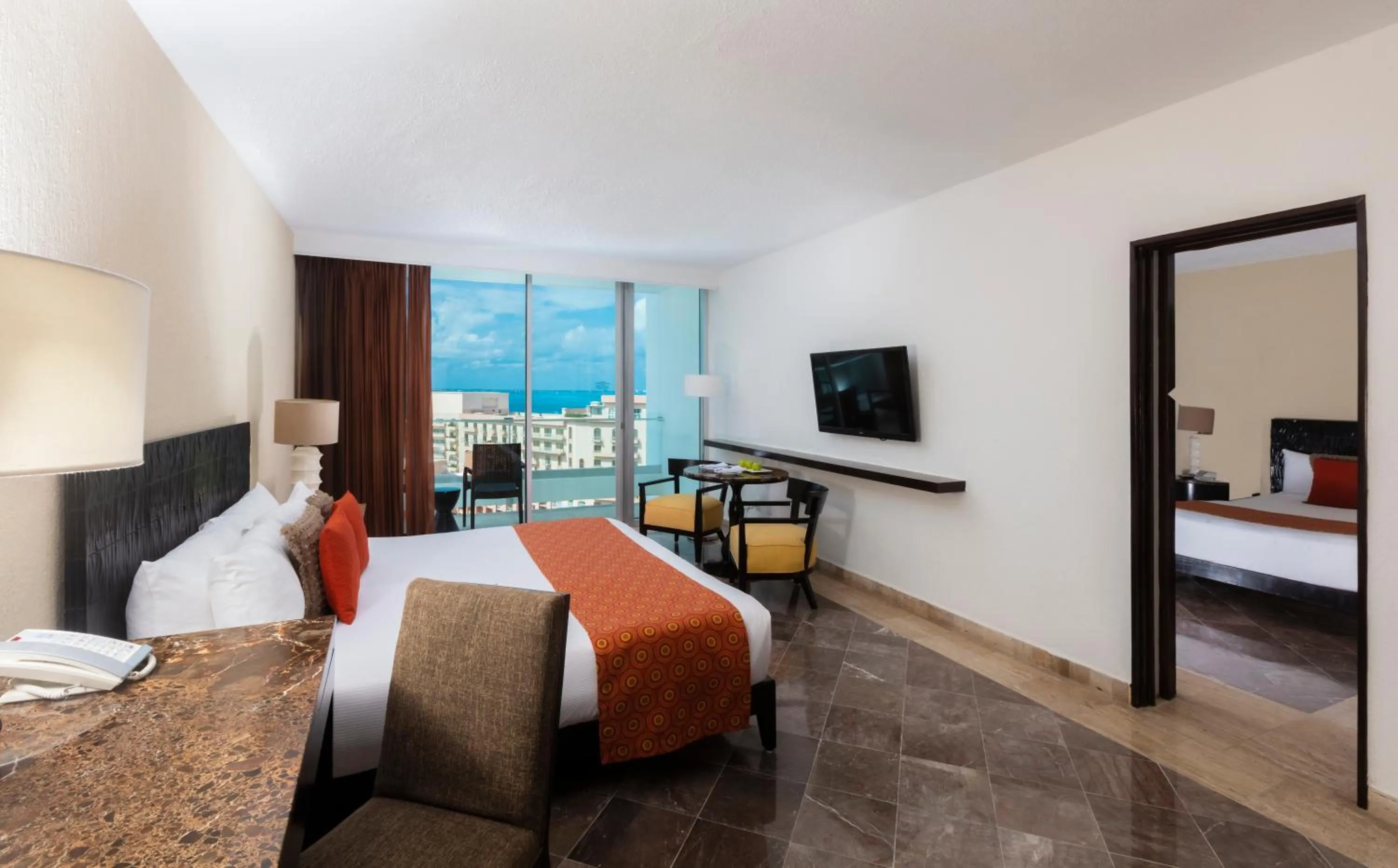 Bed in Krystal Grand Cancun All Inclusive