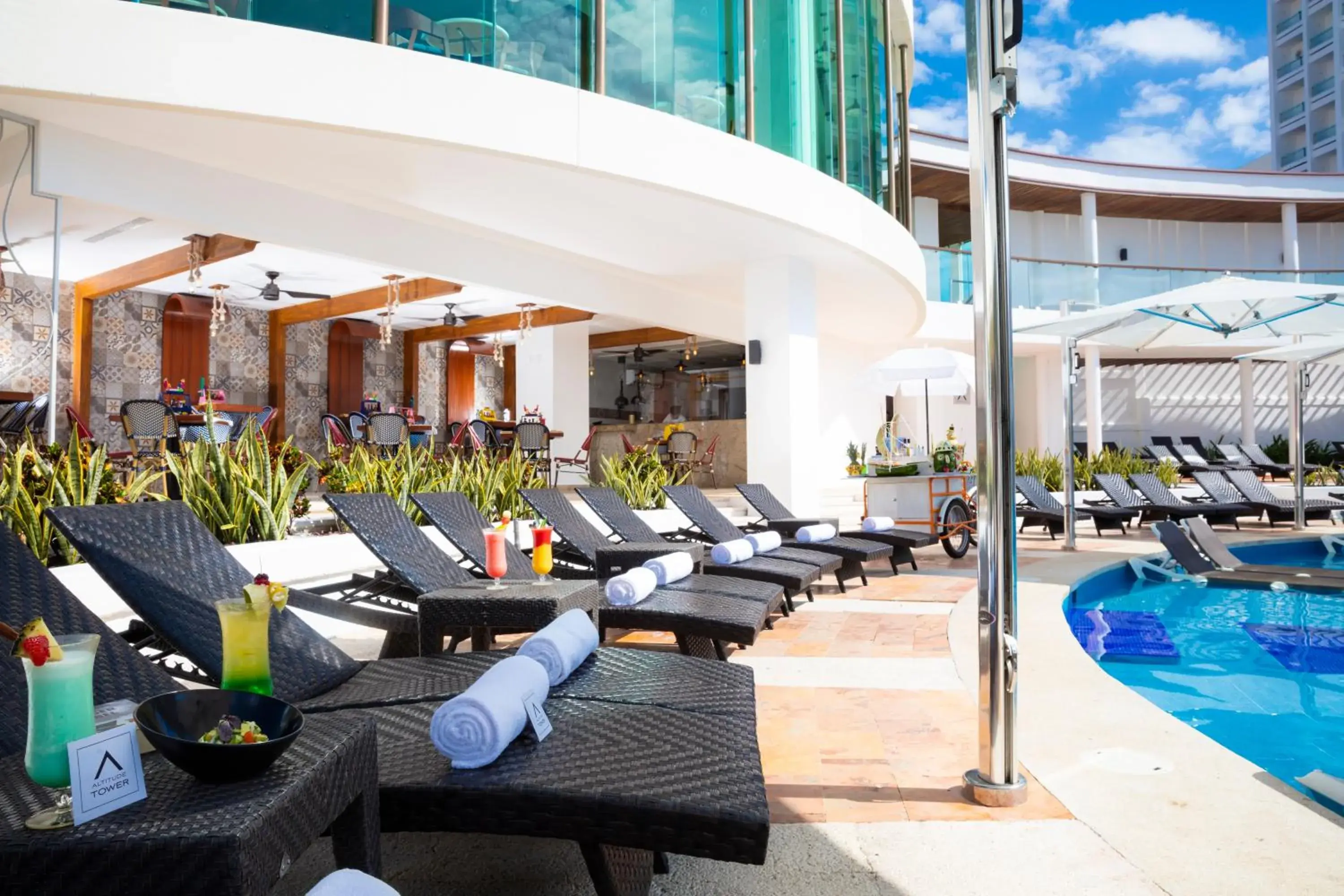 Pool view in Krystal Grand Cancun All Inclusive Pool view in Krystal Grand Cancun All Inclusive