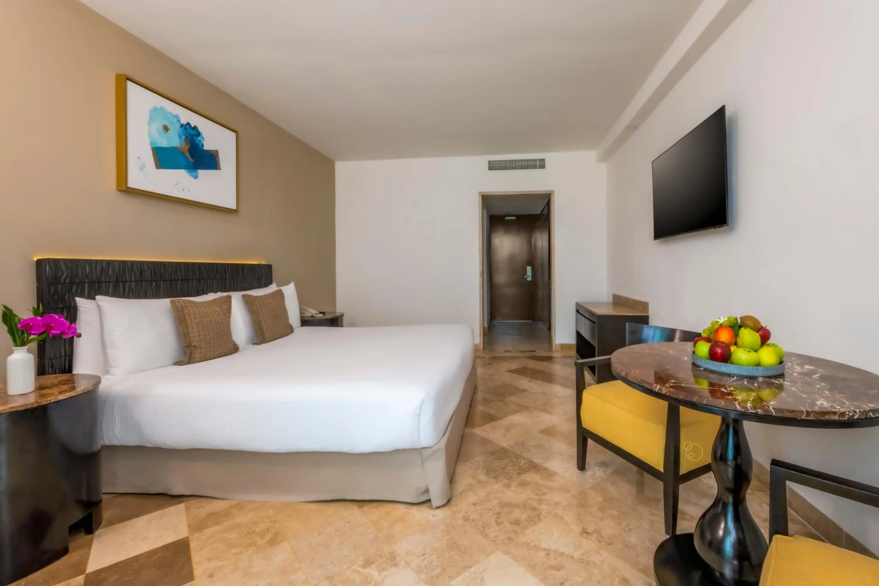 Bed in Krystal Grand Cancun All Inclusive