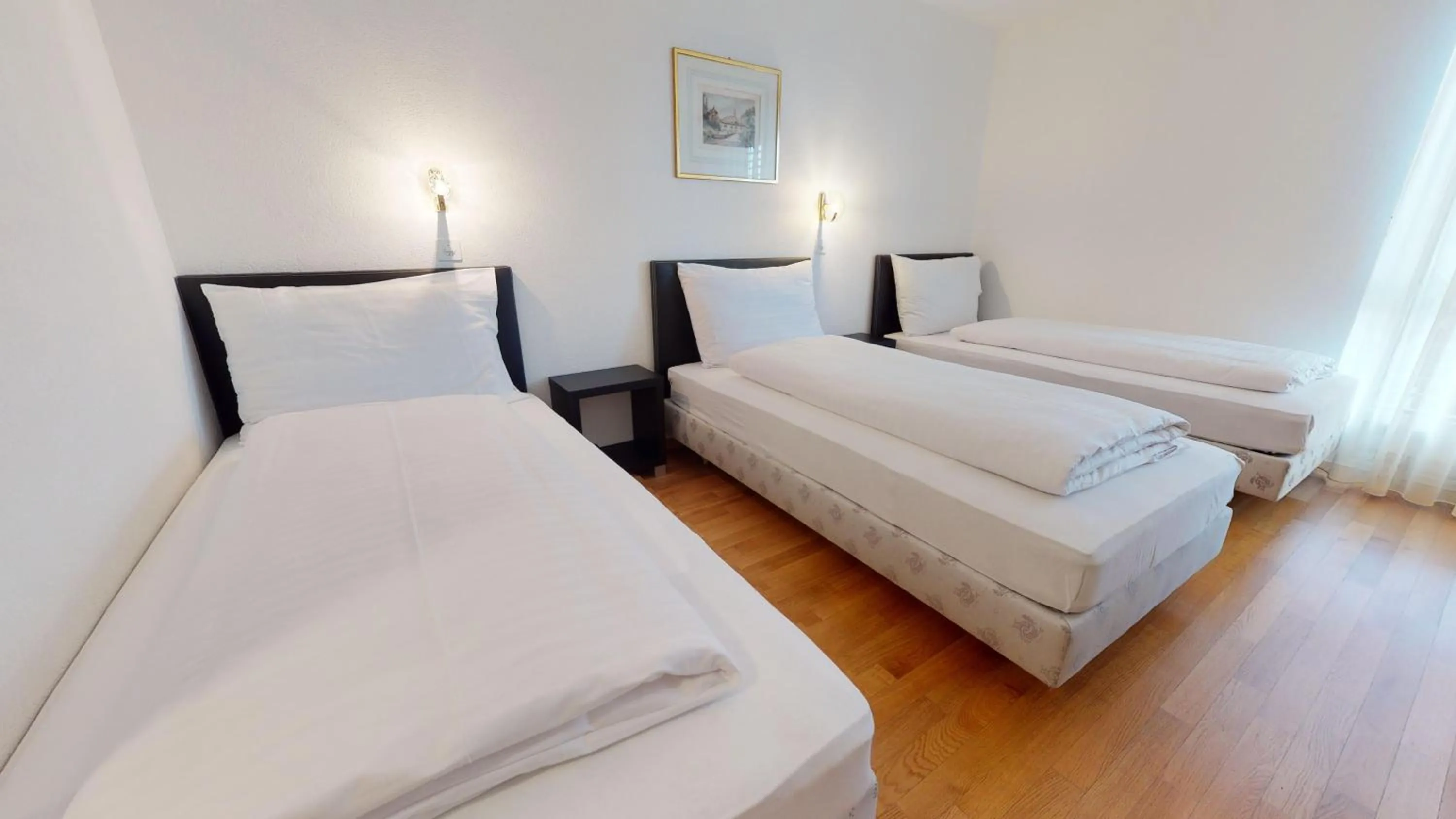 Photo of the whole room, Bed in Hôtel du Grand-Pré