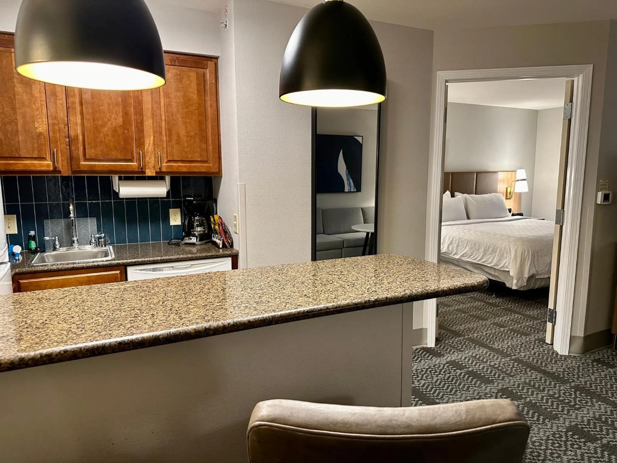 Photo of the whole room, Bed in Staybridge Suites Milwaukee West-Oconomowoc by IHG