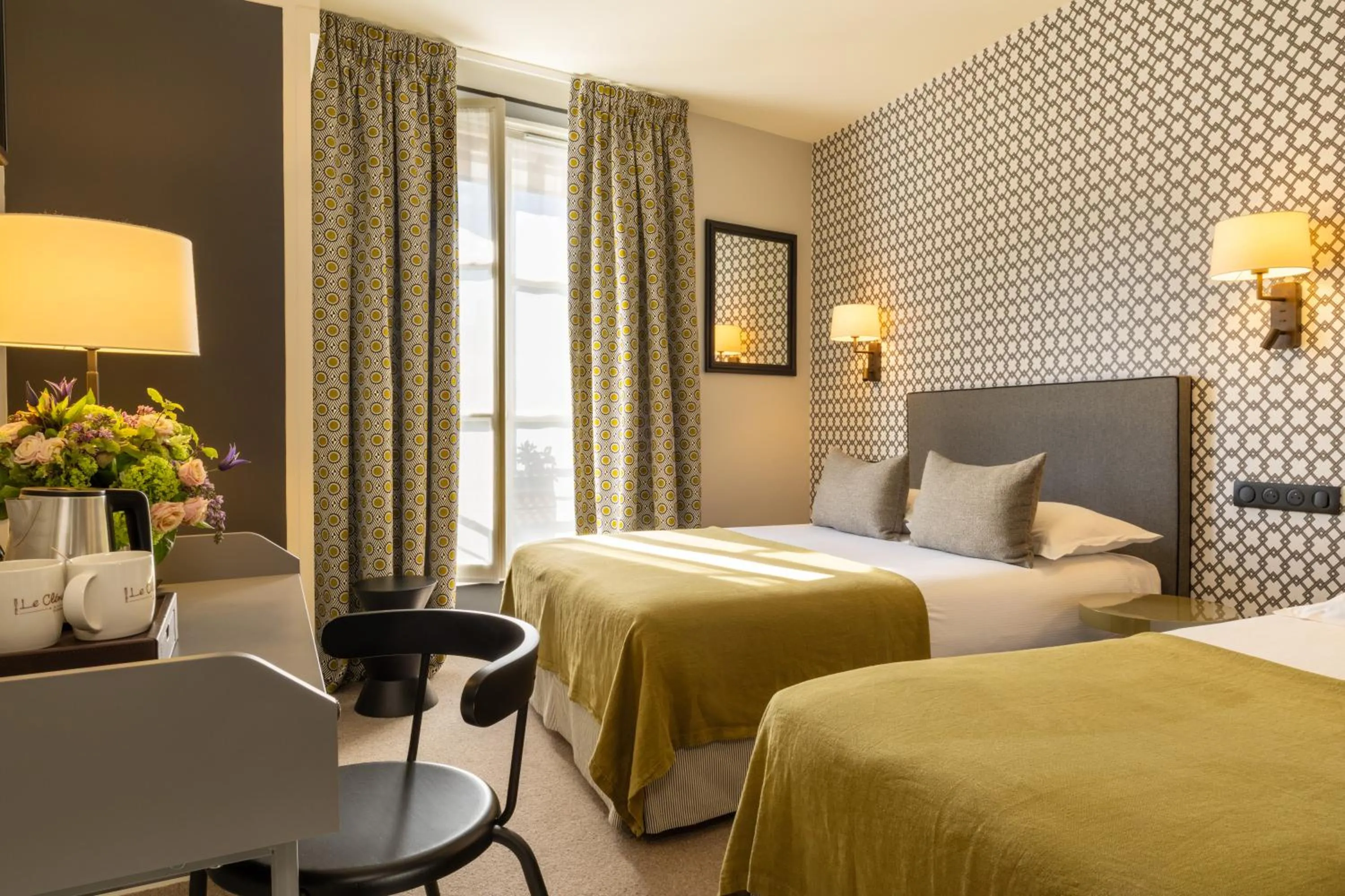 Bedroom, Bed in Hotel Clément