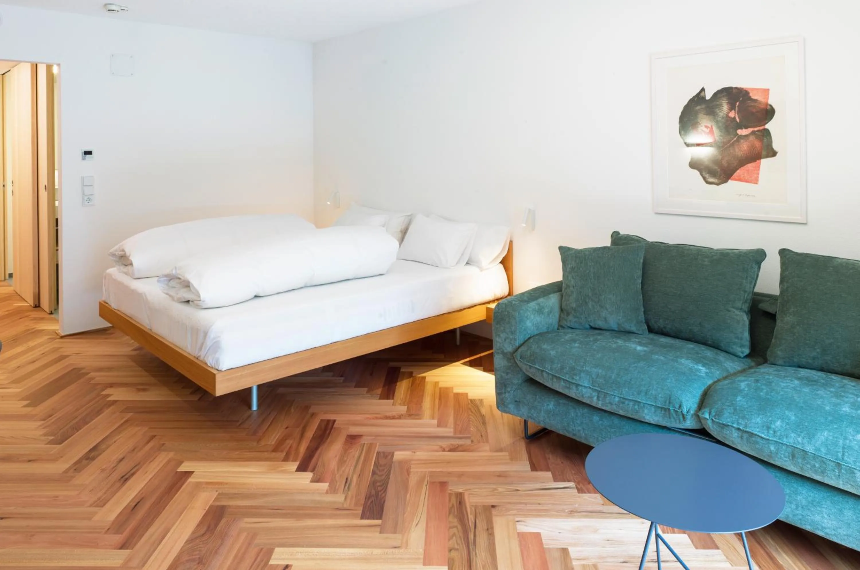 Bed in Hotel Krone in Au