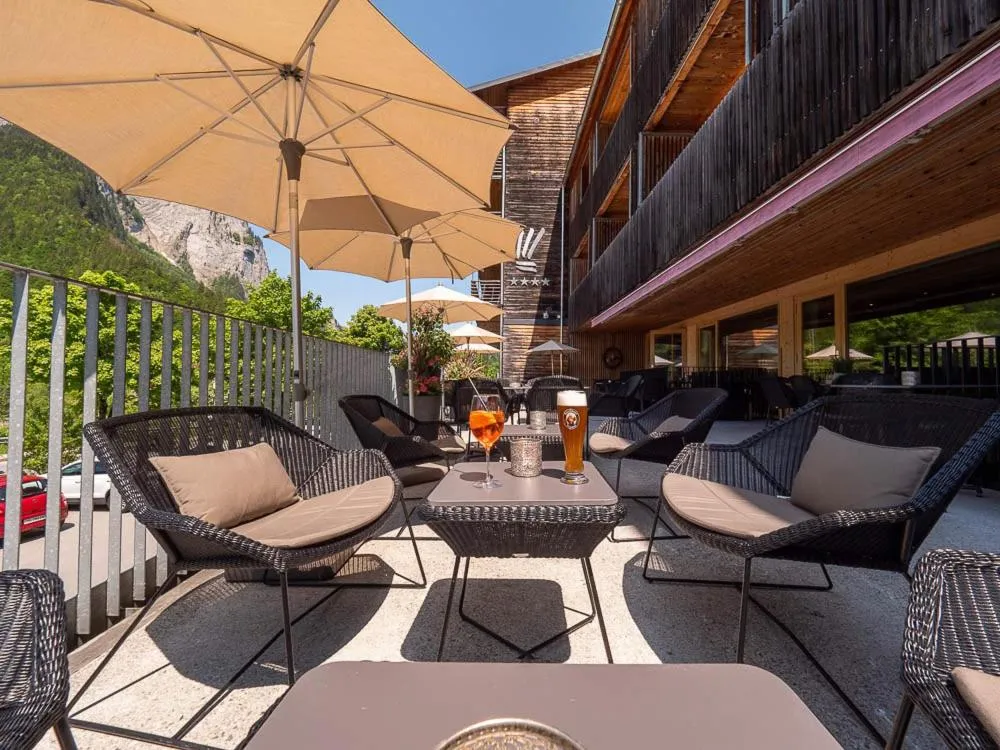 Patio in Hotel Krone in Au