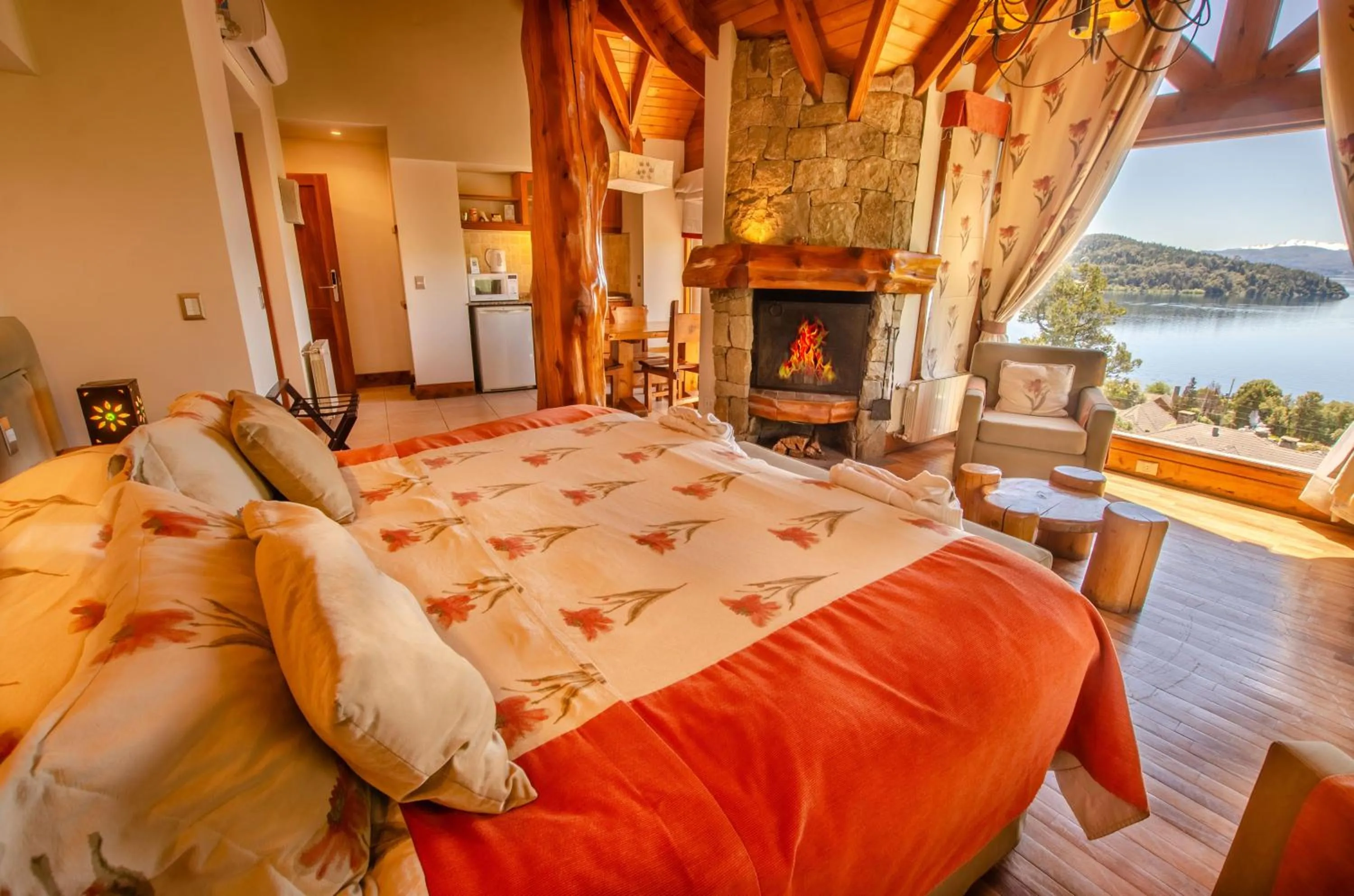 Bed in Nido del Cóndor Hotel & Spa