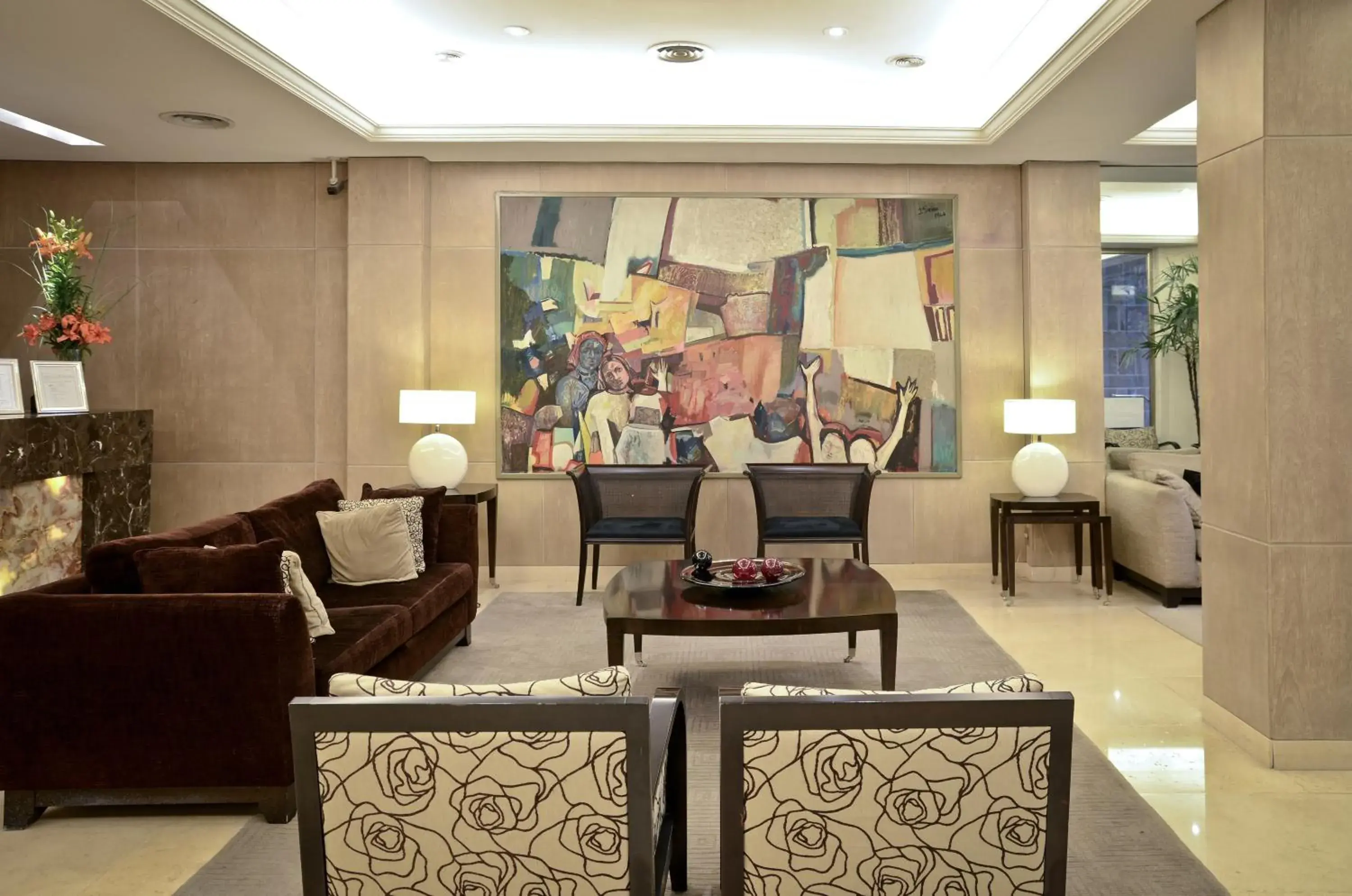 Lobby or reception in Hotel Iruña Lobby or reception in Hotel Iruña