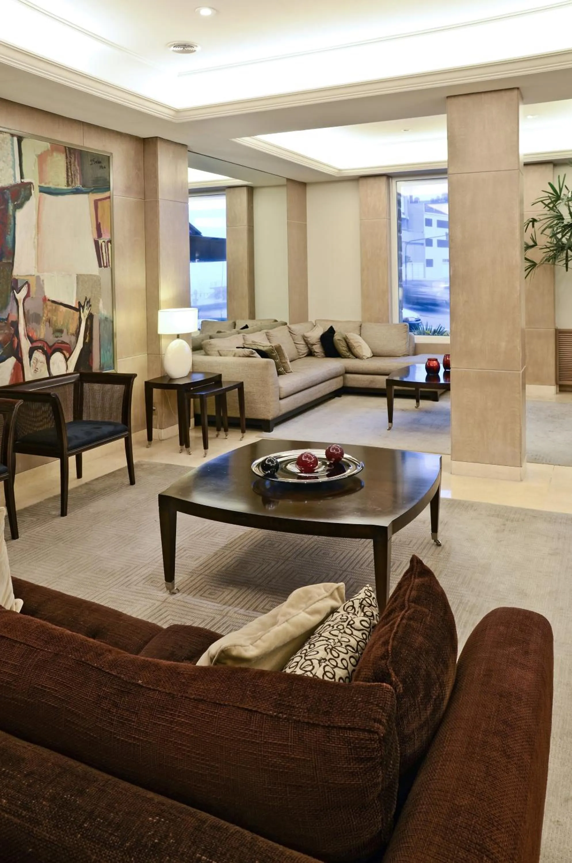 Lobby or reception in Hotel Iruña