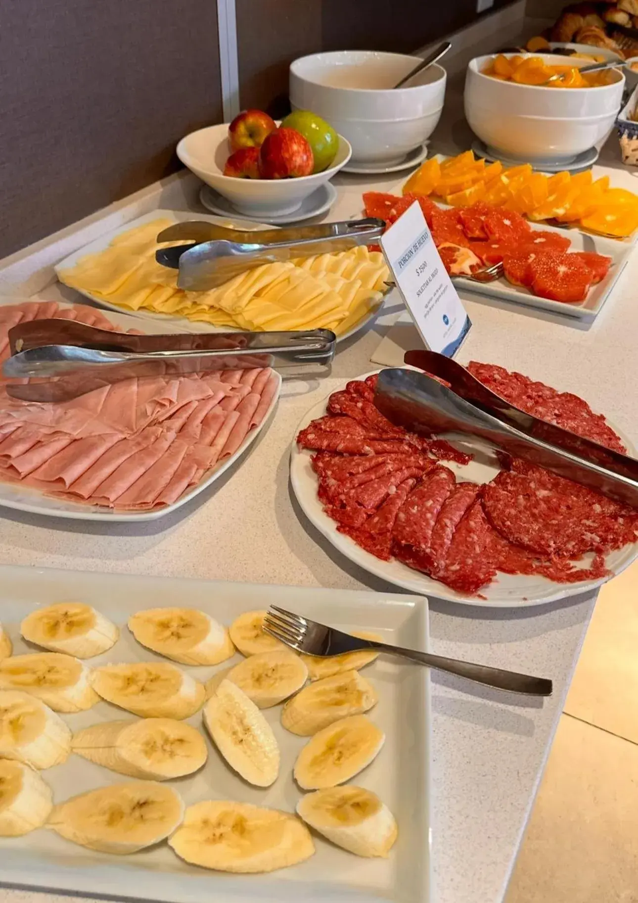 Buffet breakfast in Hotel Nahuel Huapi Buffet breakfast in Hotel Nahuel Huapi