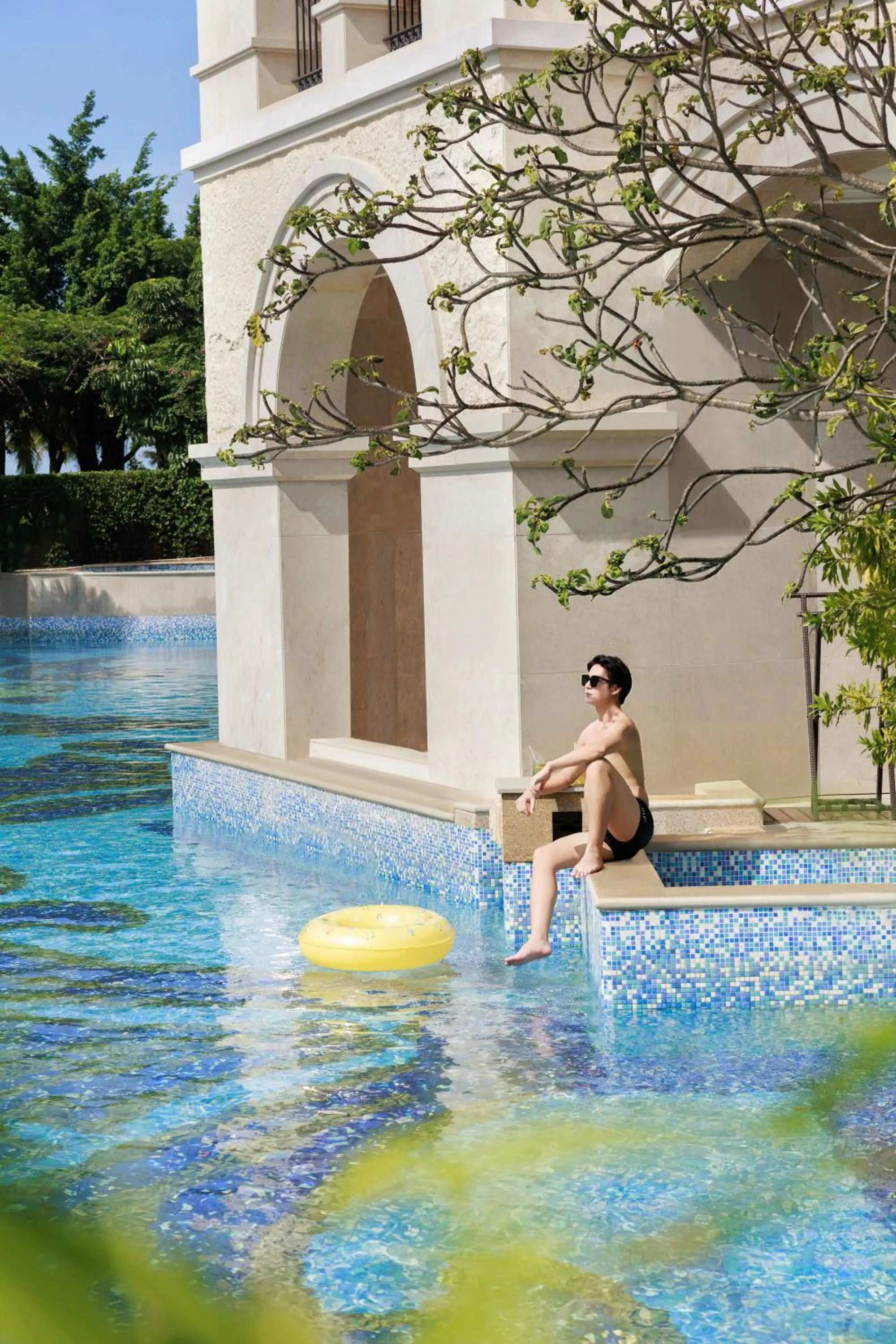 Pool view in Crowne Plaza Resort Sanya Bay by IHG