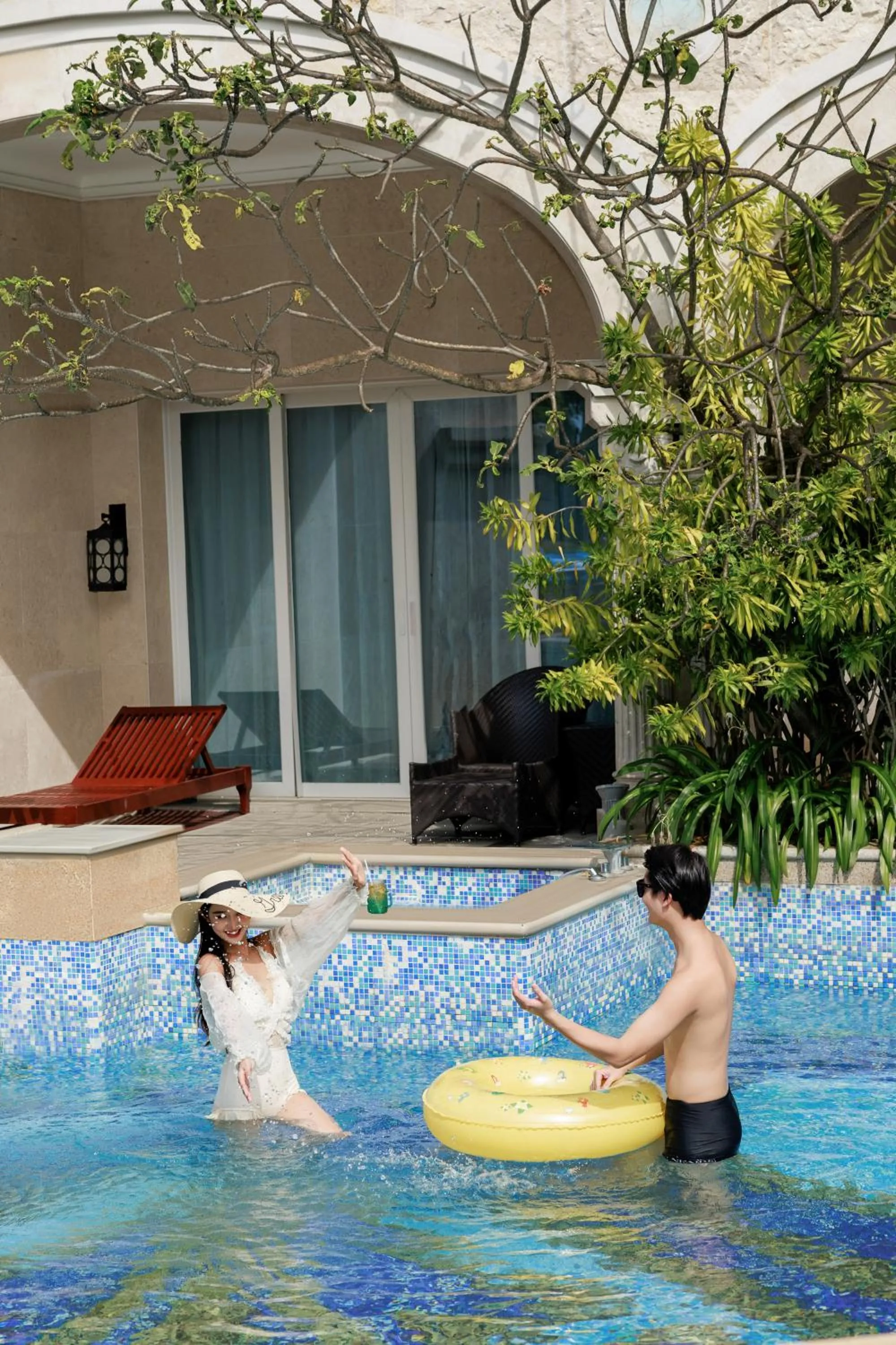 People in Crowne Plaza Resort Sanya Bay by IHG