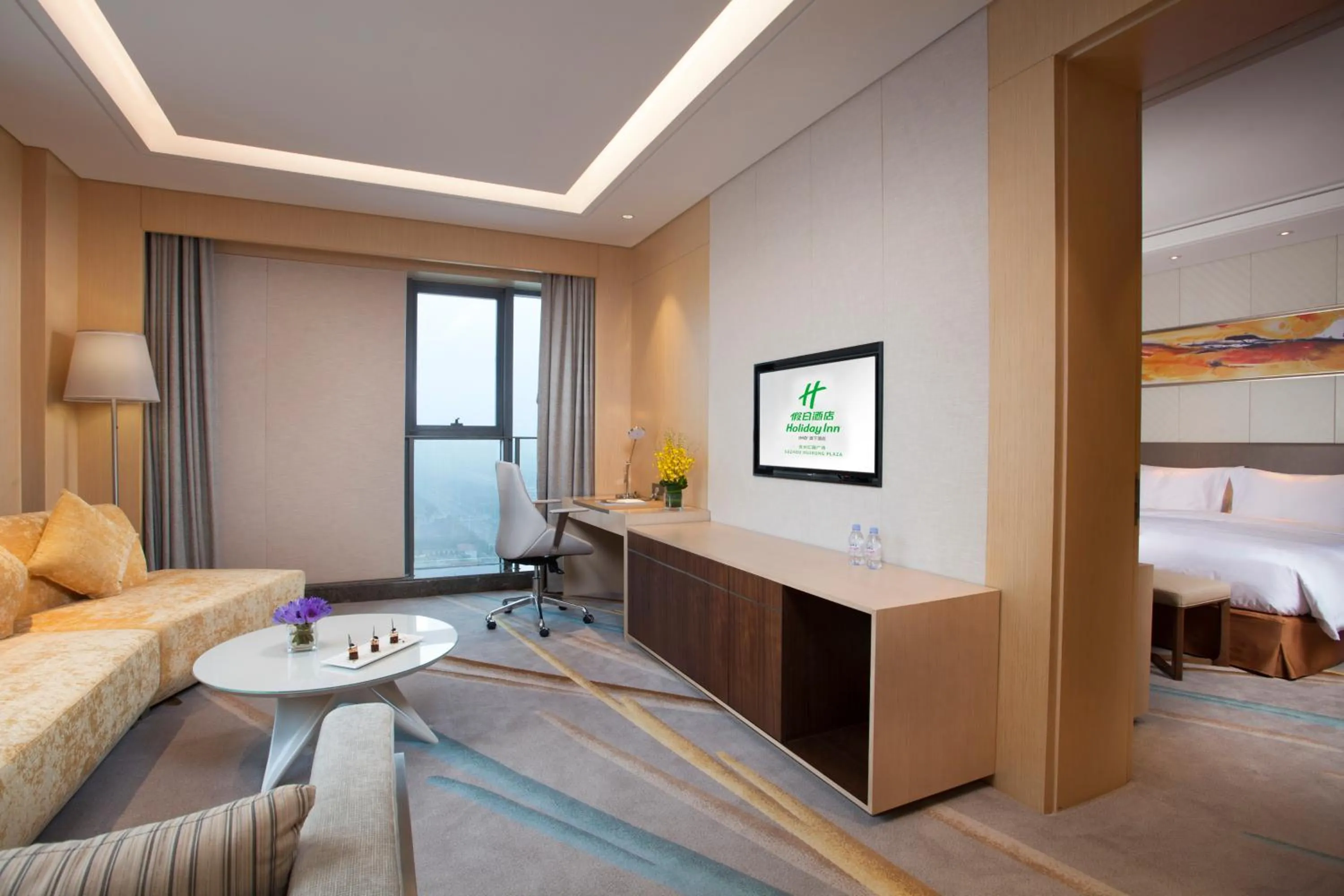 Living room, Bed in Holiday Inn Suzhou Huirong Plaza by IHG