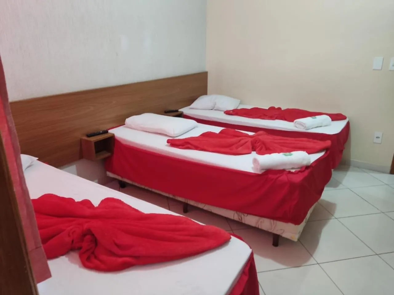 Bed in Hotel São Luiz