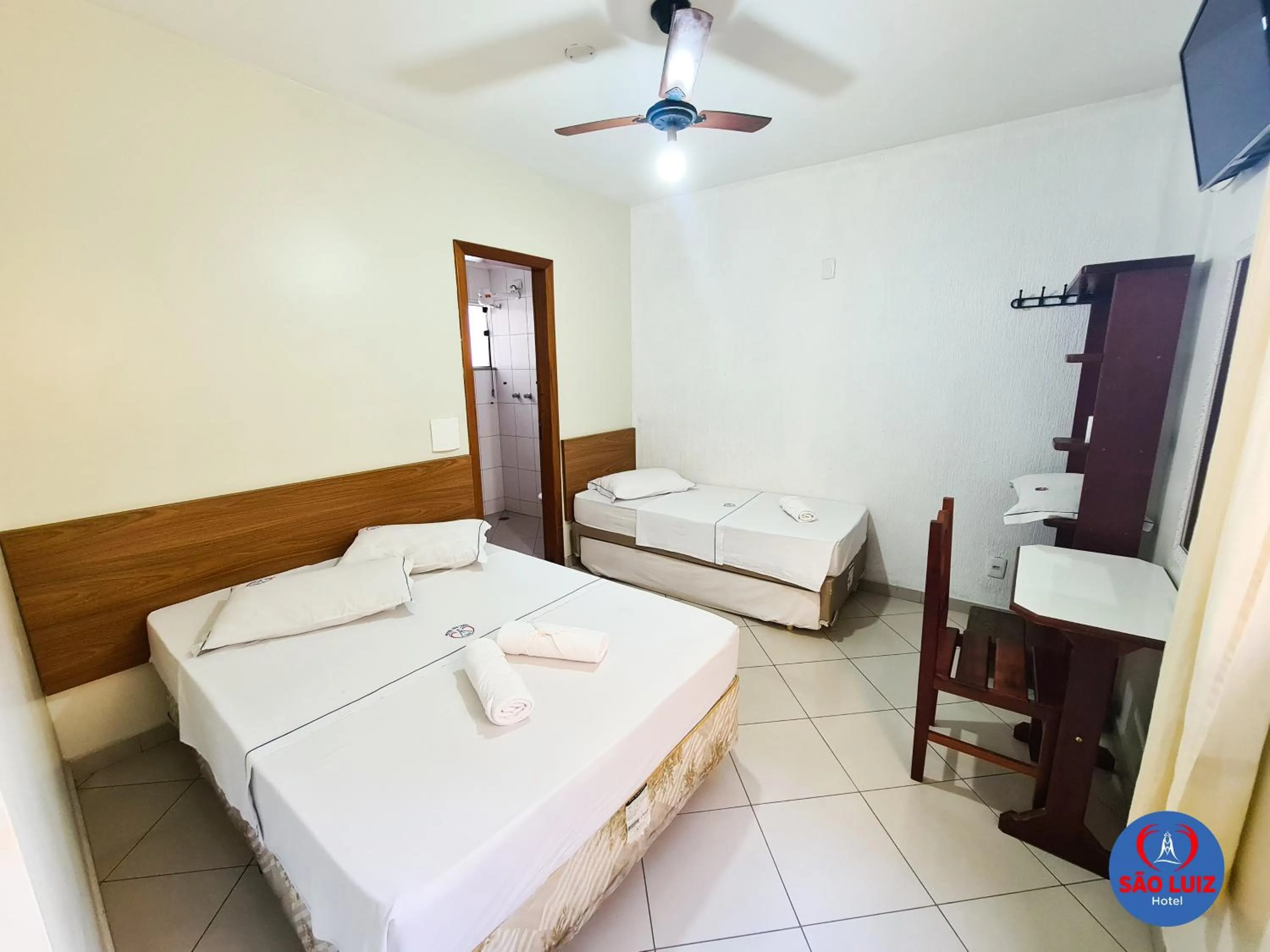 Bed in Hotel São Luiz