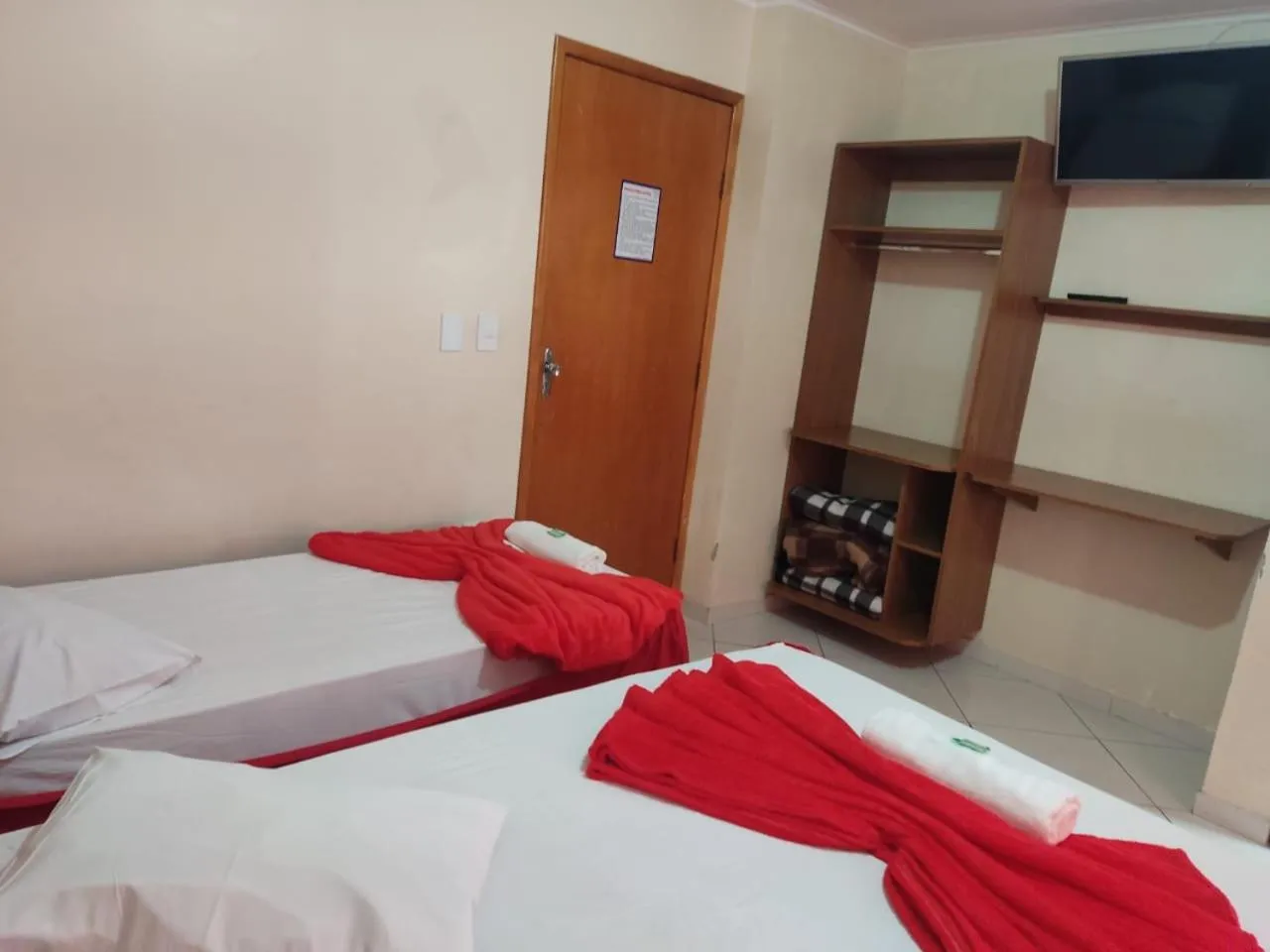 Bed in Hotel São Luiz