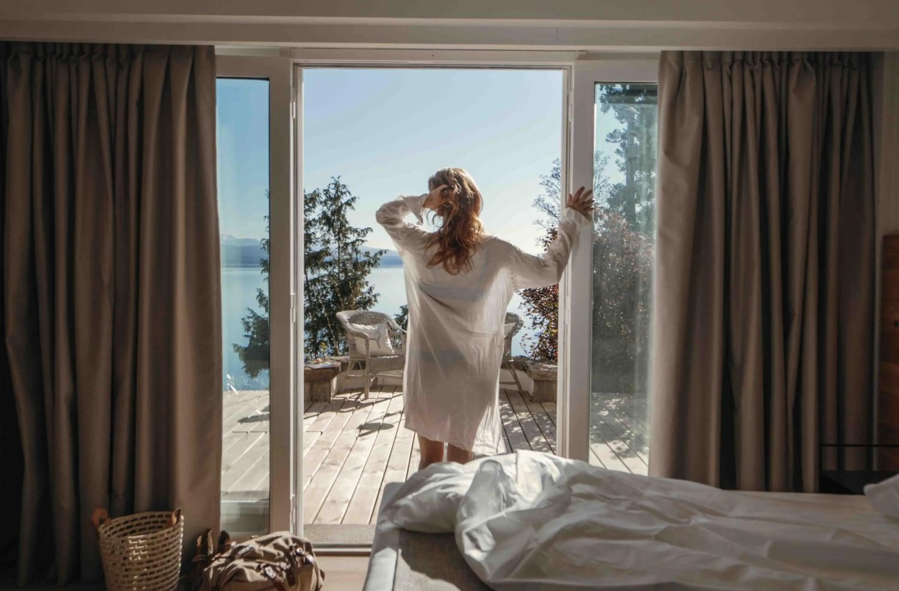 Bed in La Cascada Casa Patagónica by DON