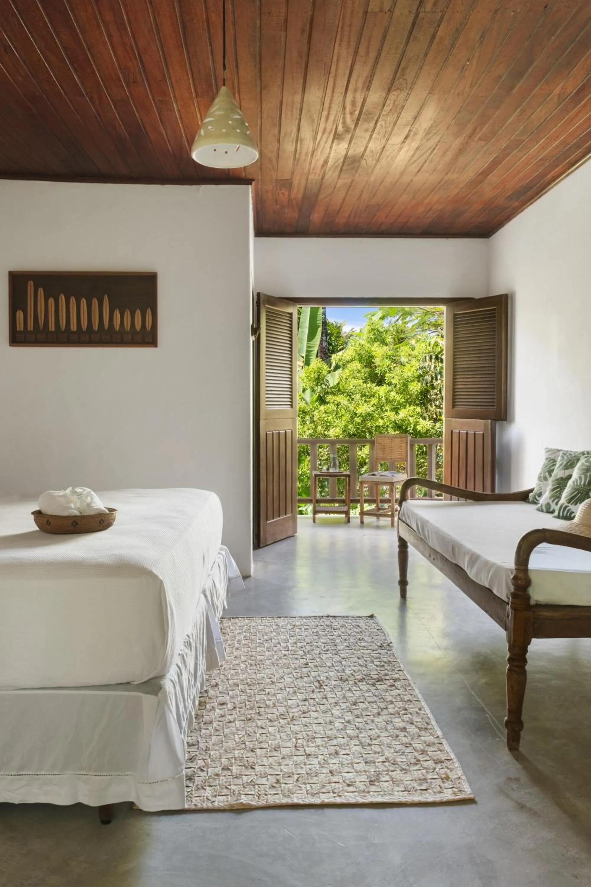 Balcony/Terrace, Bed in Pousada Nativa
