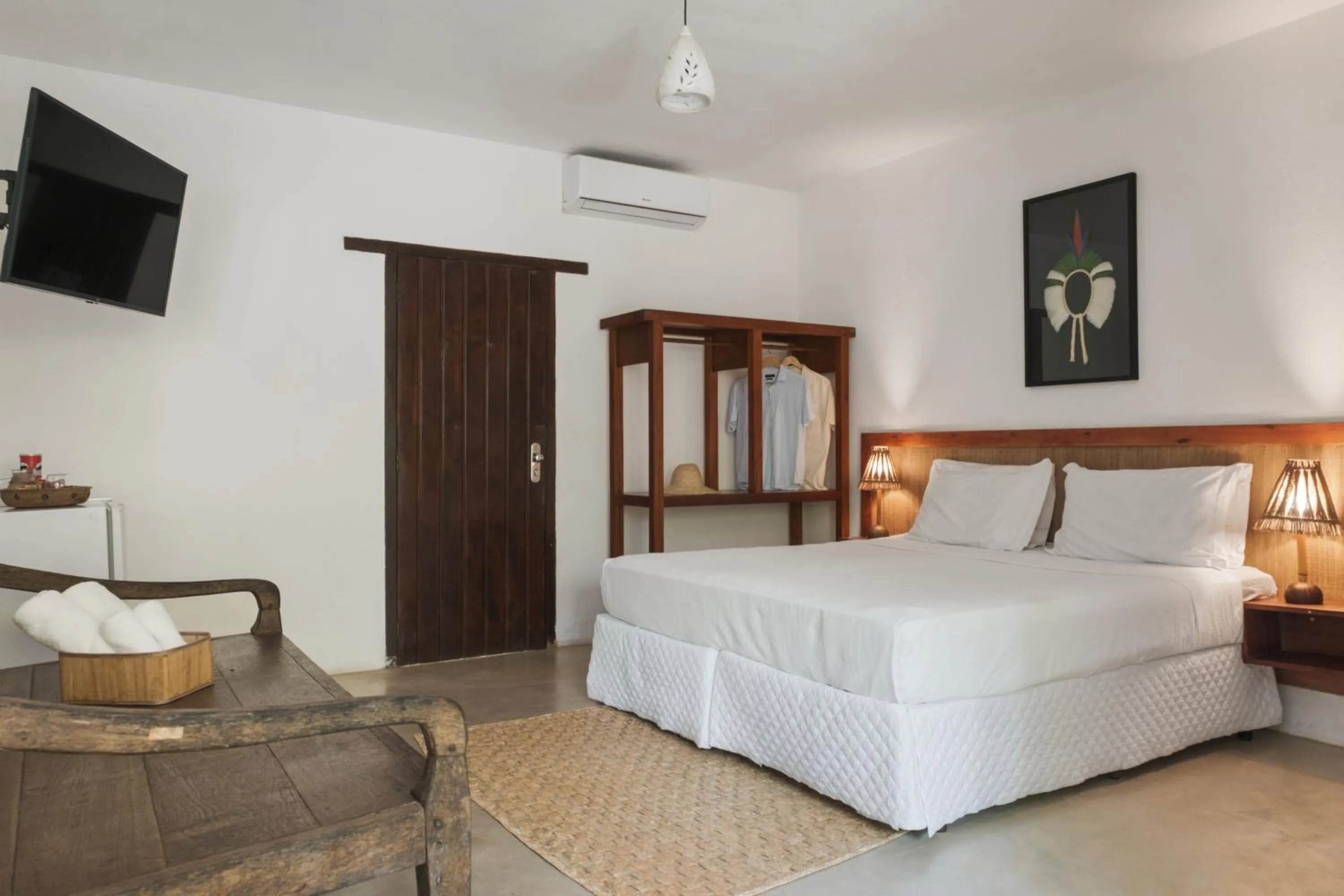Patio, Bed in Pousada Nativa