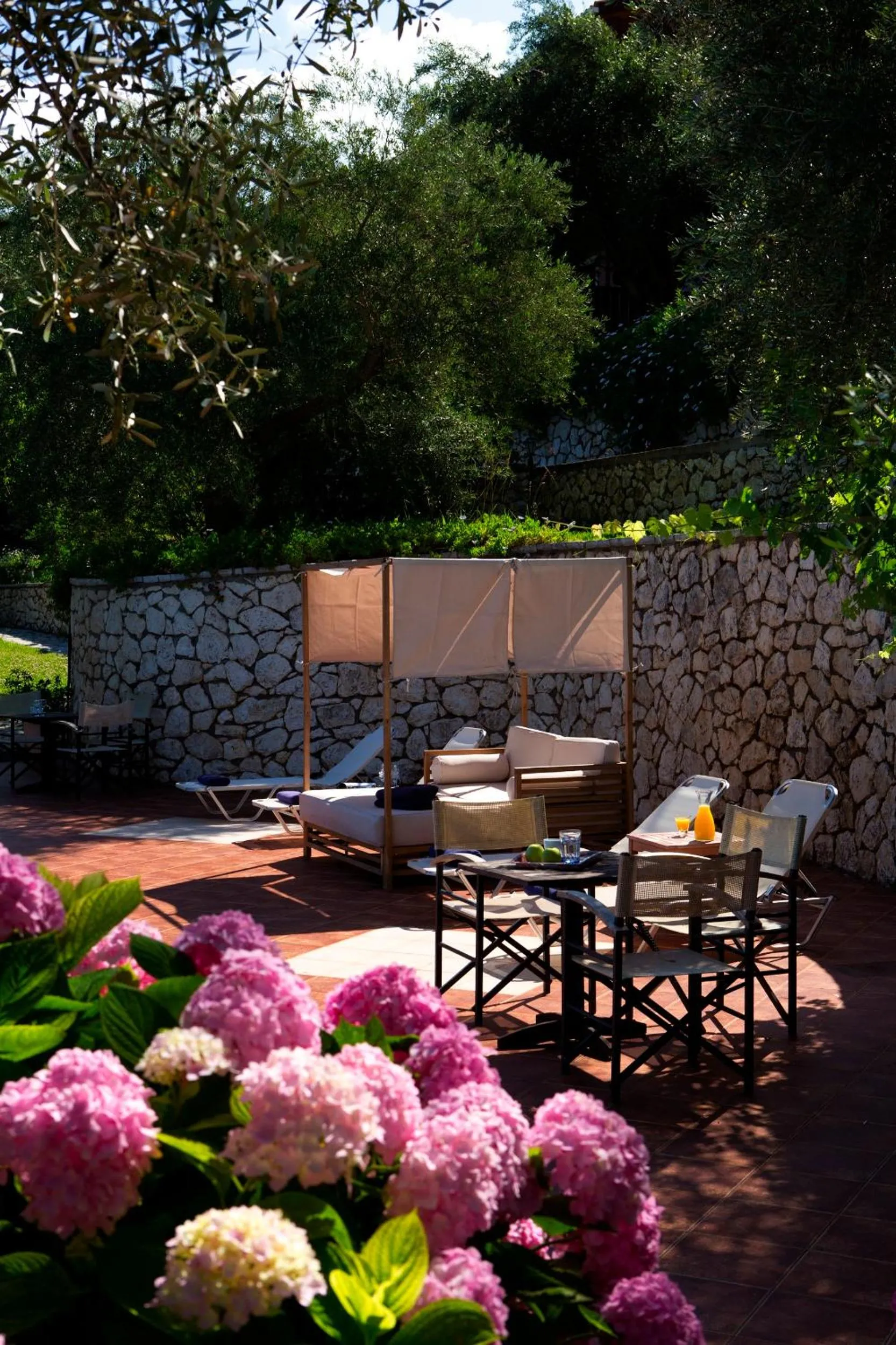 Patio in Evridiki's Villas