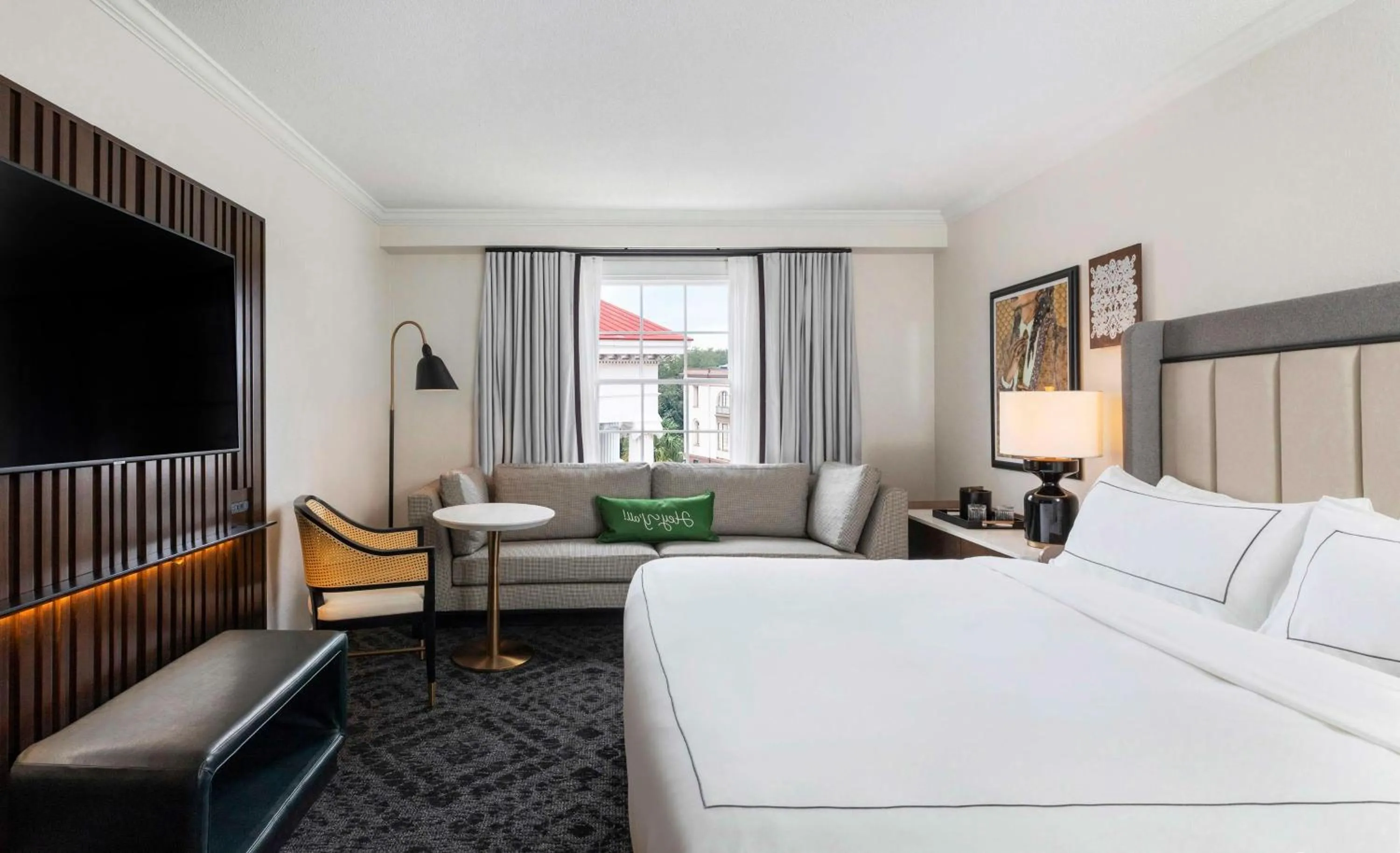 Bed in Mills House Charleston, Curio Collection by Hilton