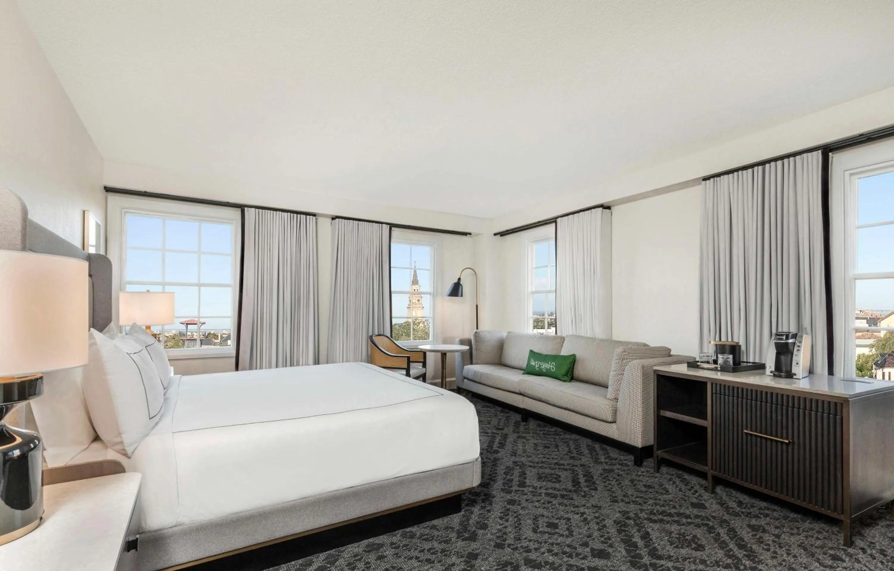 Bed in Mills House Charleston, Curio Collection by Hilton